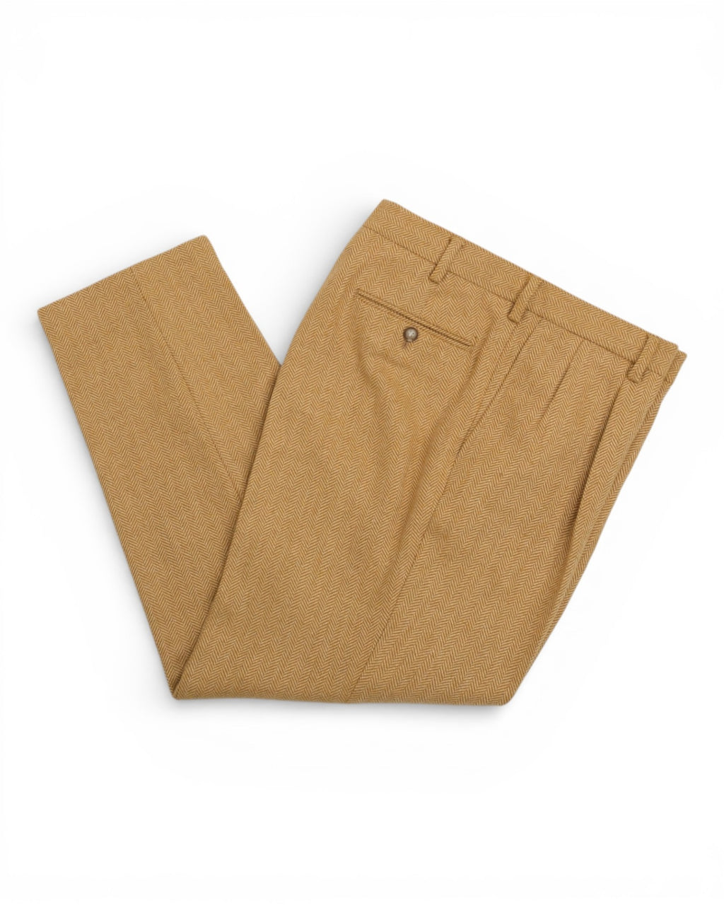 Mustard Yellow Herringbone Wool Suit