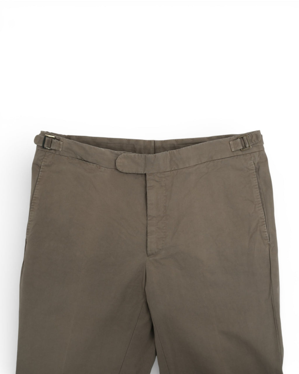 Taupe Cotton Twill Trousers