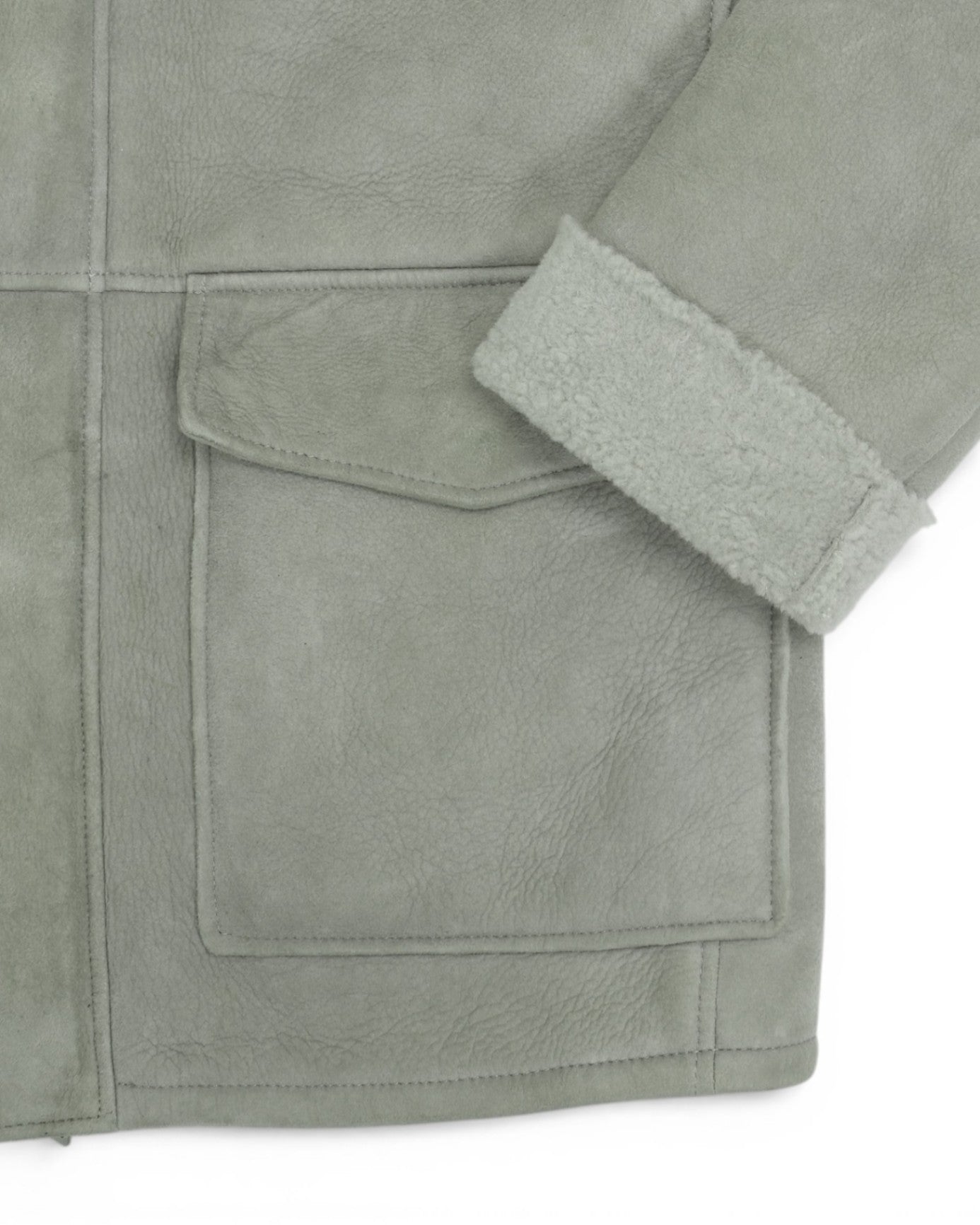 Steel Cyan Sheepskin Shearling Jacket