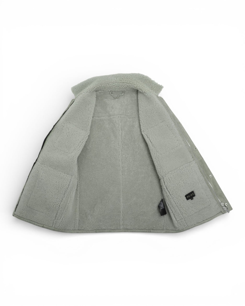 Steel Cyan Sheepskin Shearling Jacket