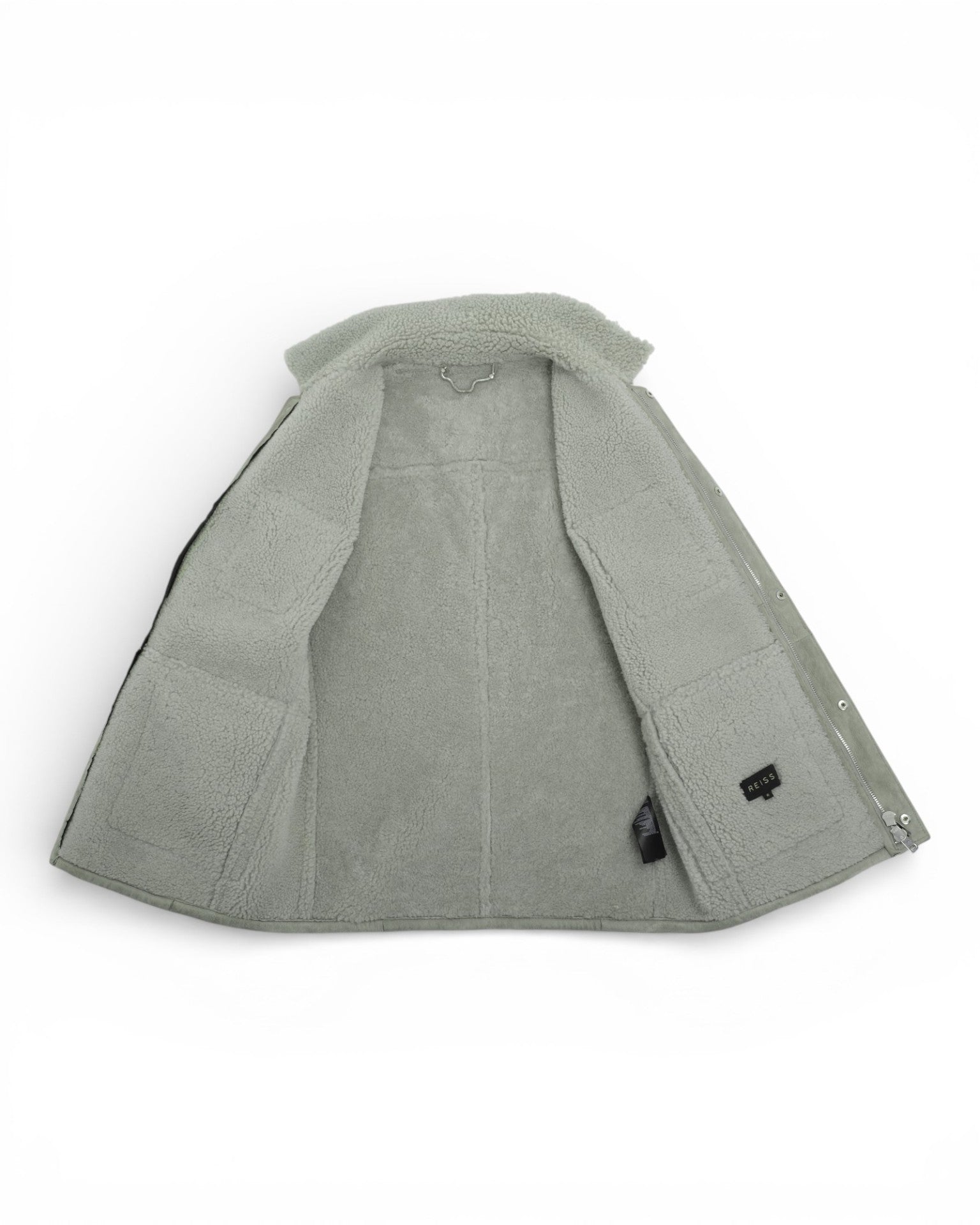 Steel Cyan Sheepskin Shearling Jacket