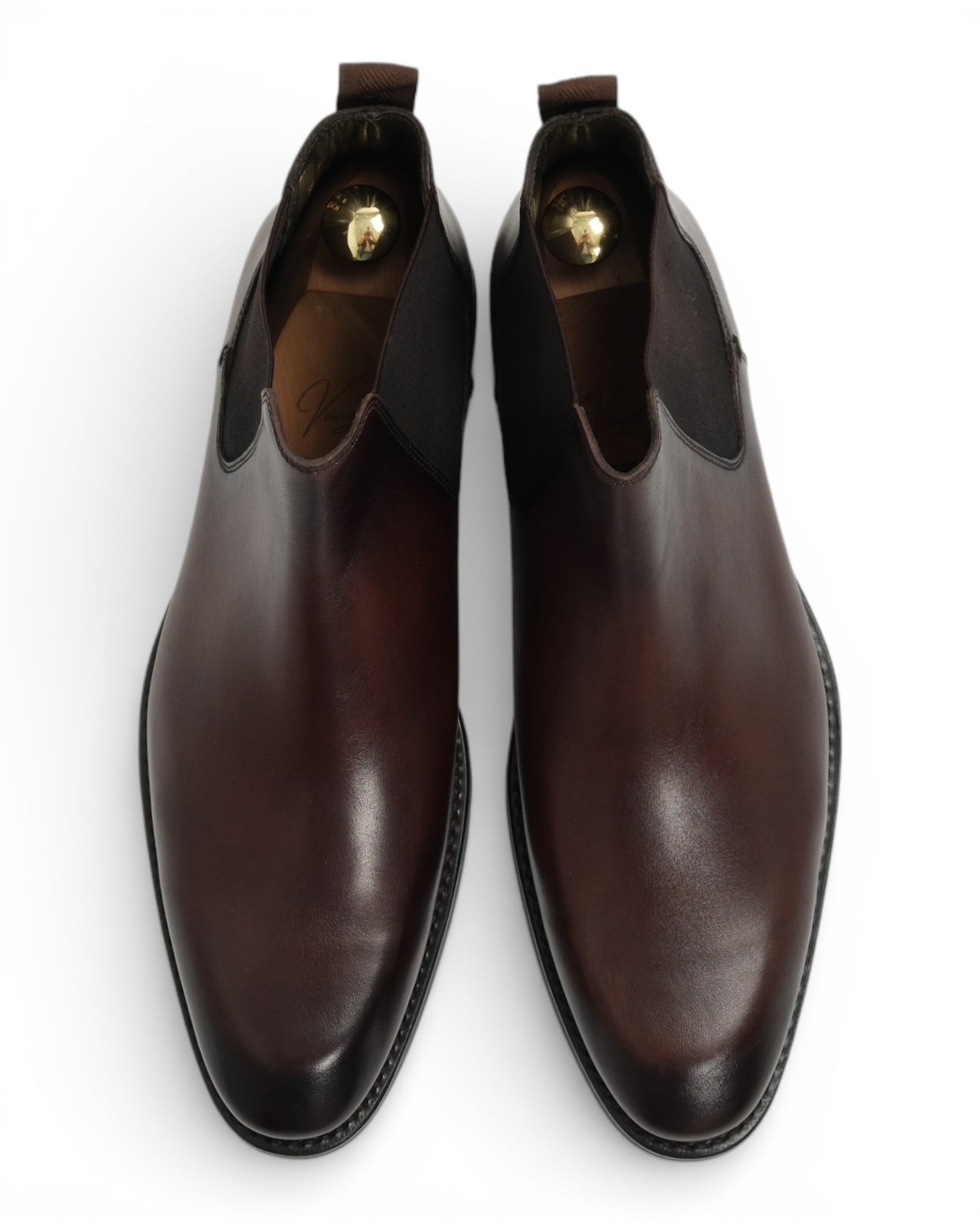 Dark Brown Leather Chelsea Boots