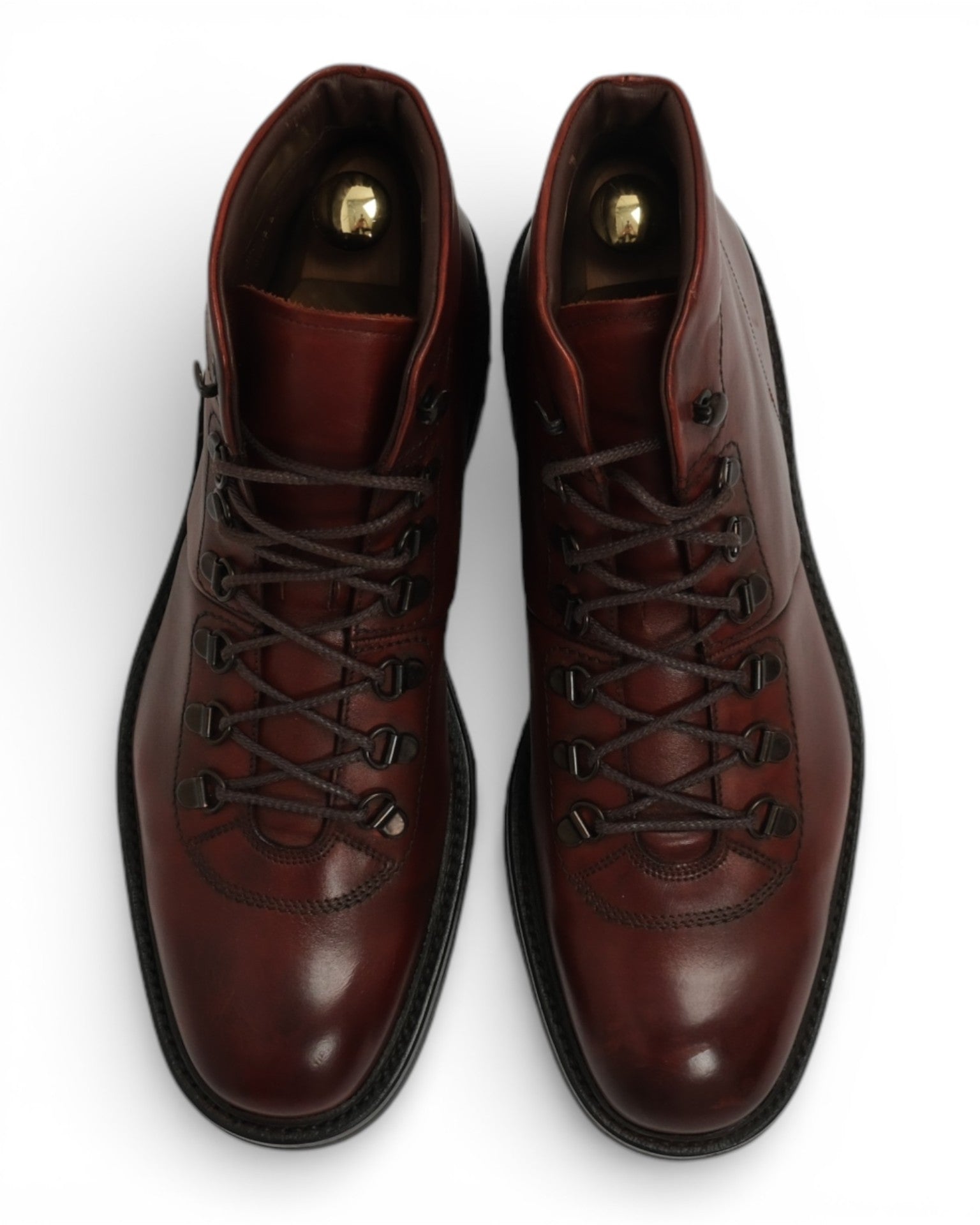 Oxblood Leather Hiker Boots