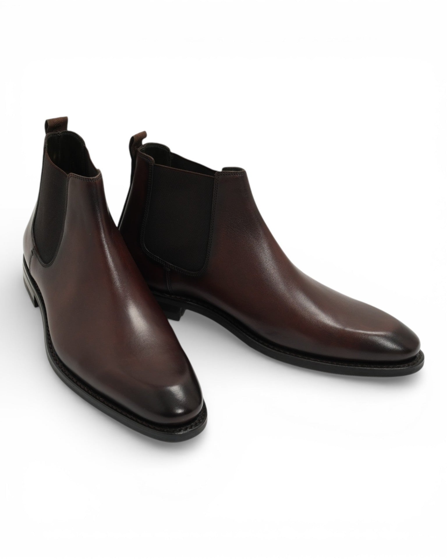 Dark Brown Leather Chelsea Boots