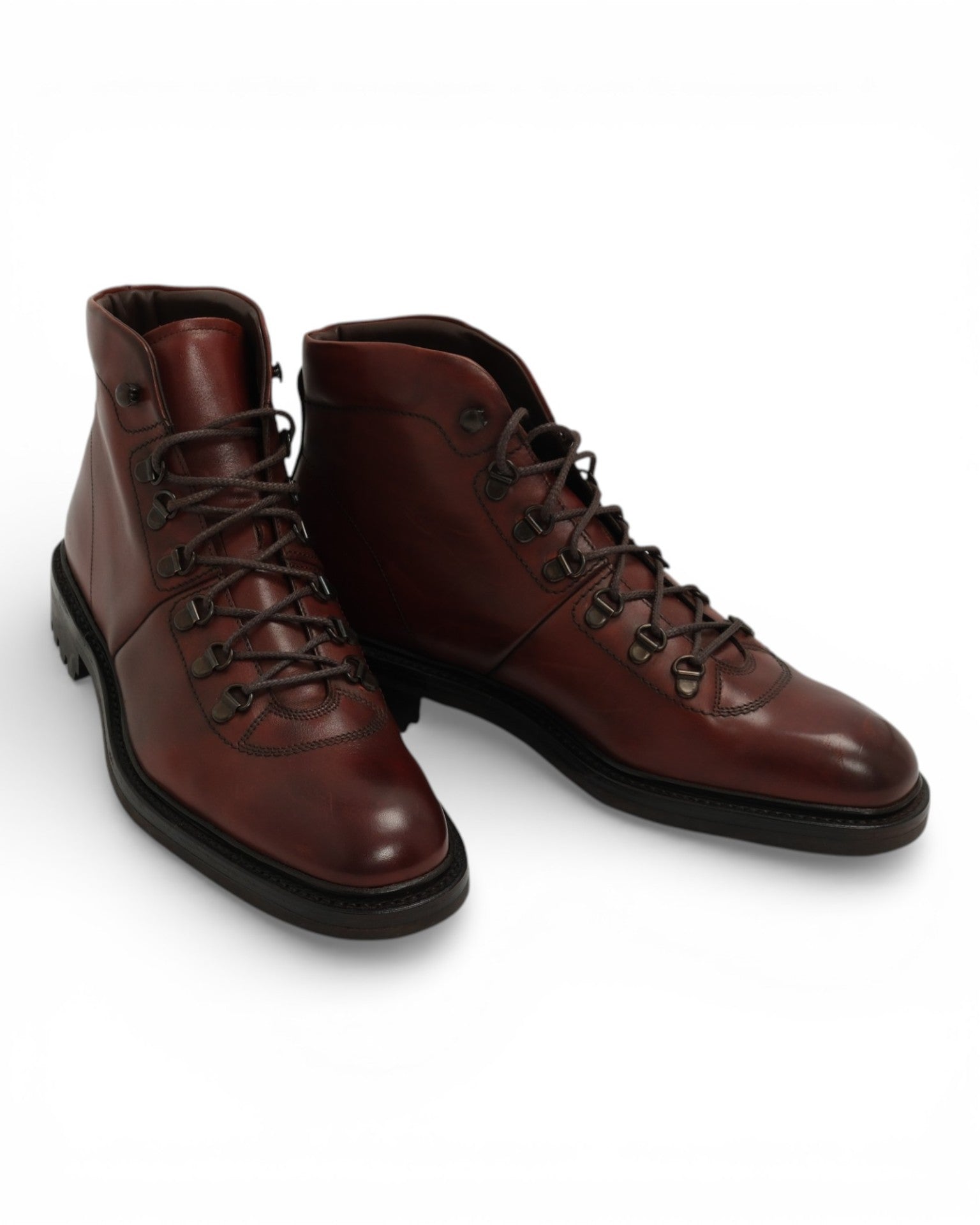 Oxblood Leather Hiker Boots