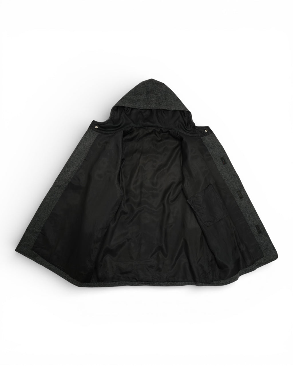 Dark Grey Fireman Clasp Duffle Coat