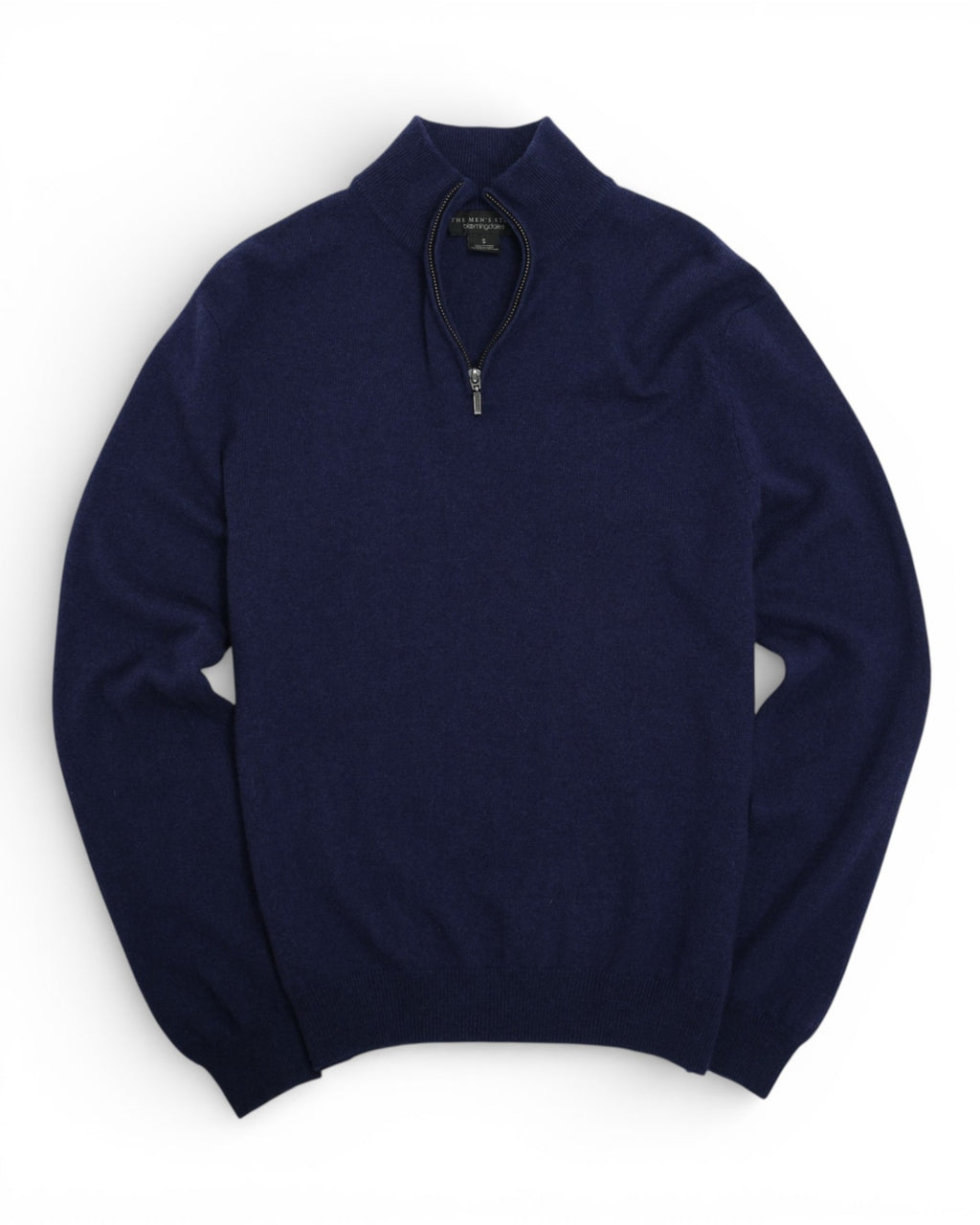Dark Blue Cashmere Half-Zip