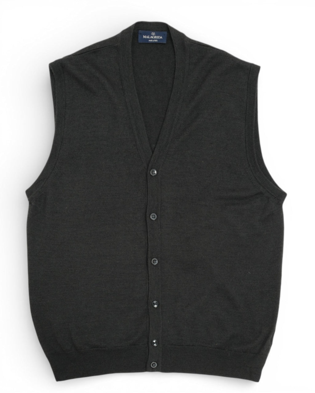 Charcoal Sleeveless Cardigan