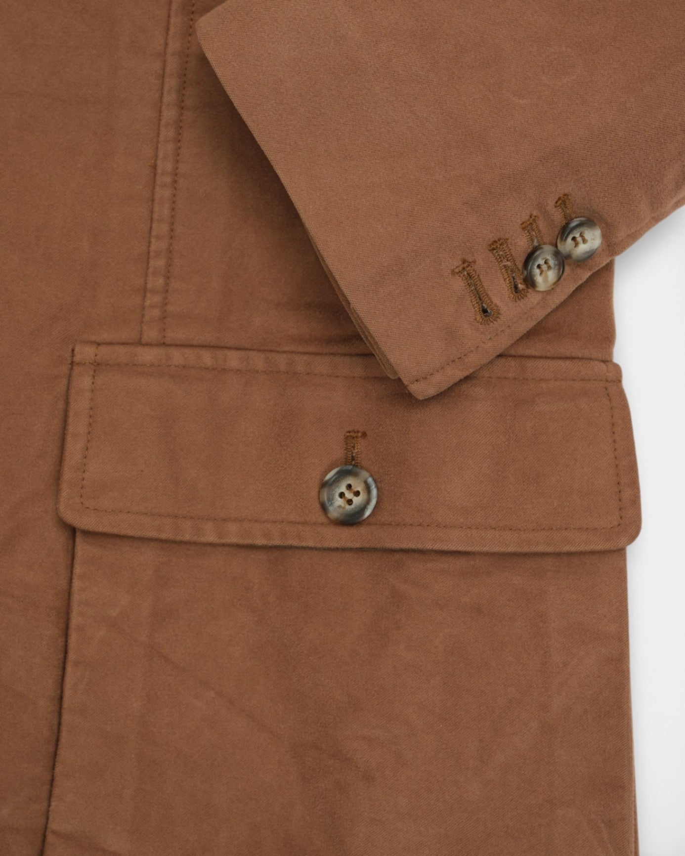 Brown Moleskin Cotton Sports Jacket