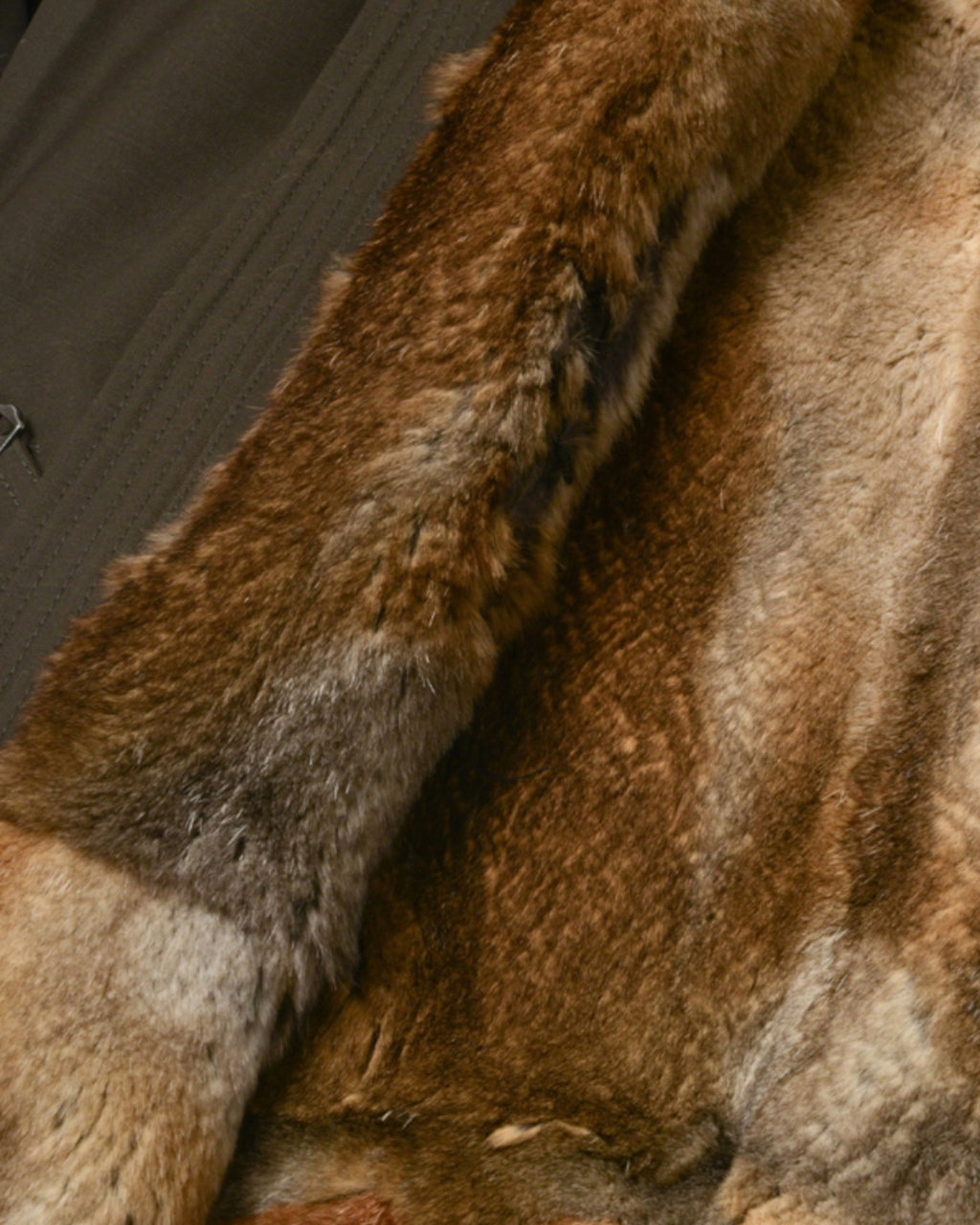 Dark Green Full Fur Hooded Parka