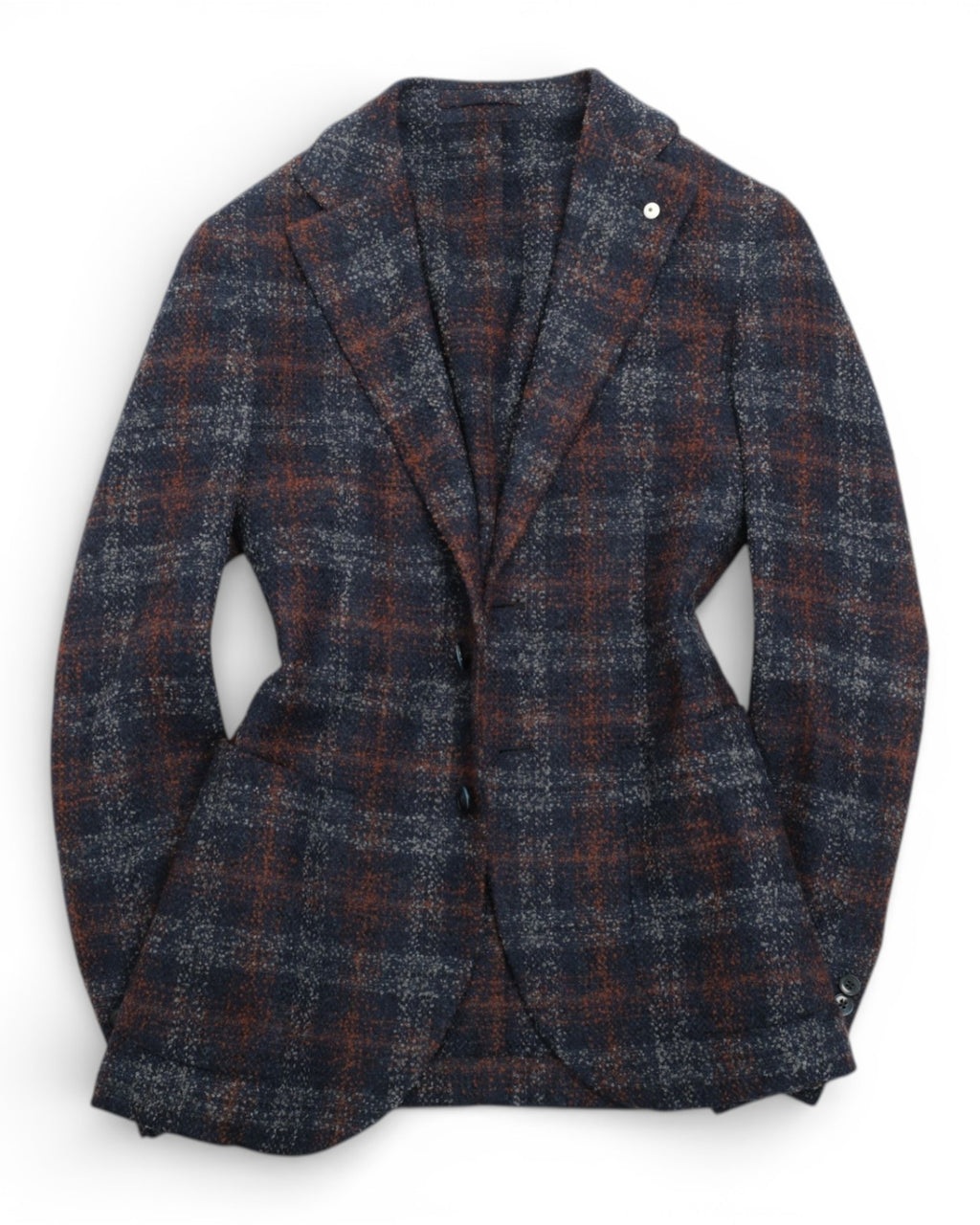 Navy/Rust Checked Sports Jacket