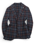 Navy/Rust Checked Sports Jacket