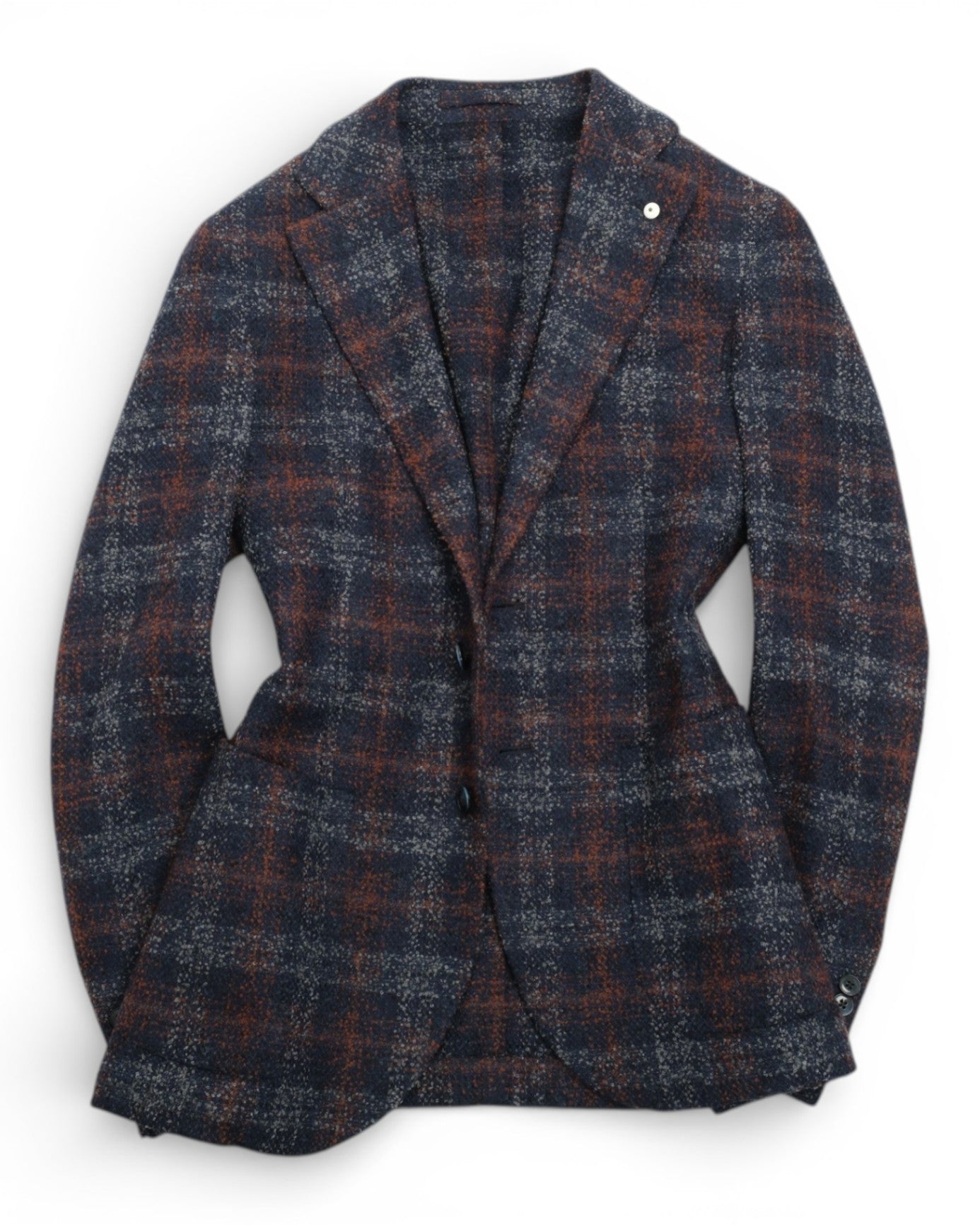 Navy/Rust Checked Sports Jacket