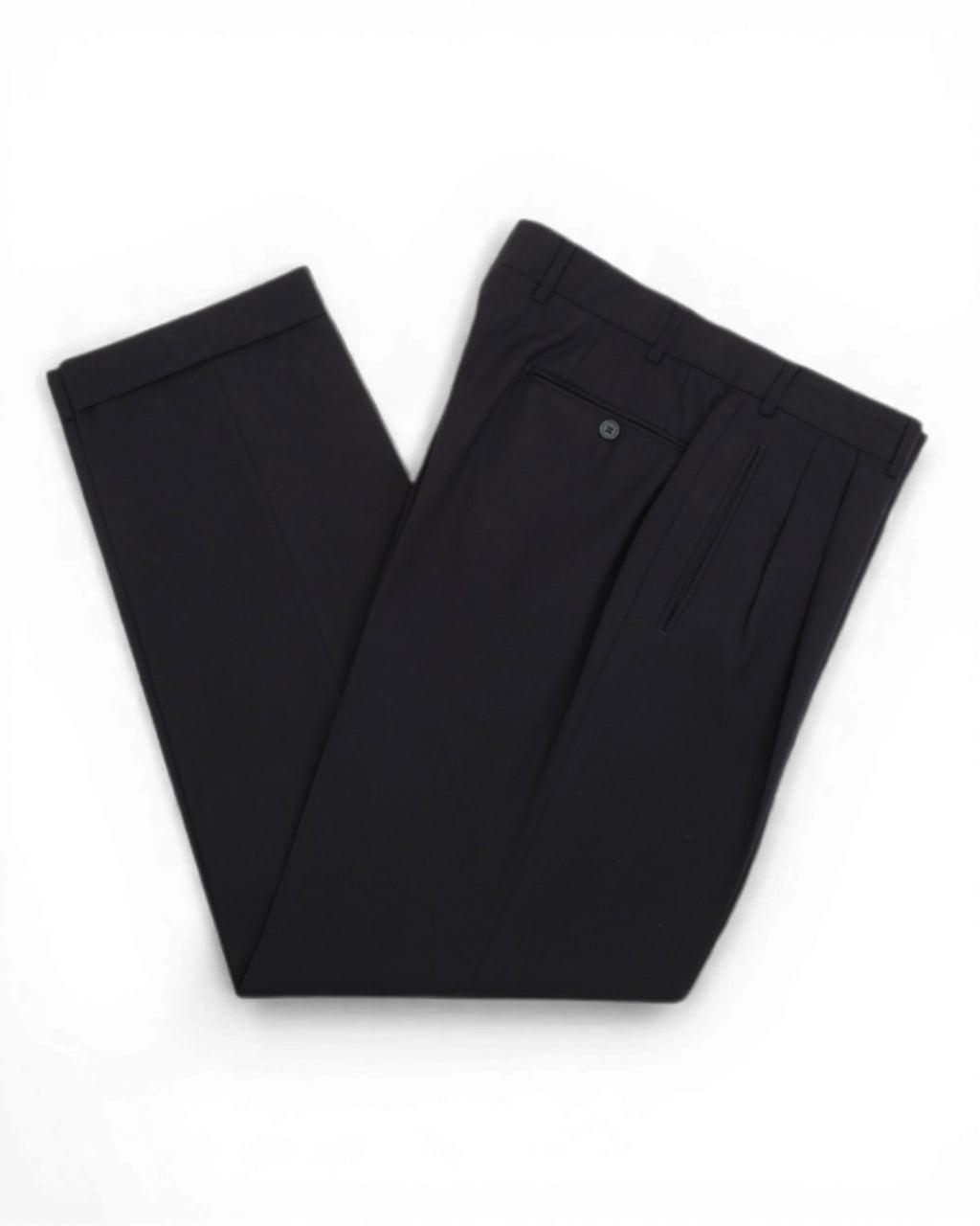 Navy DB. 80's Wool Suit