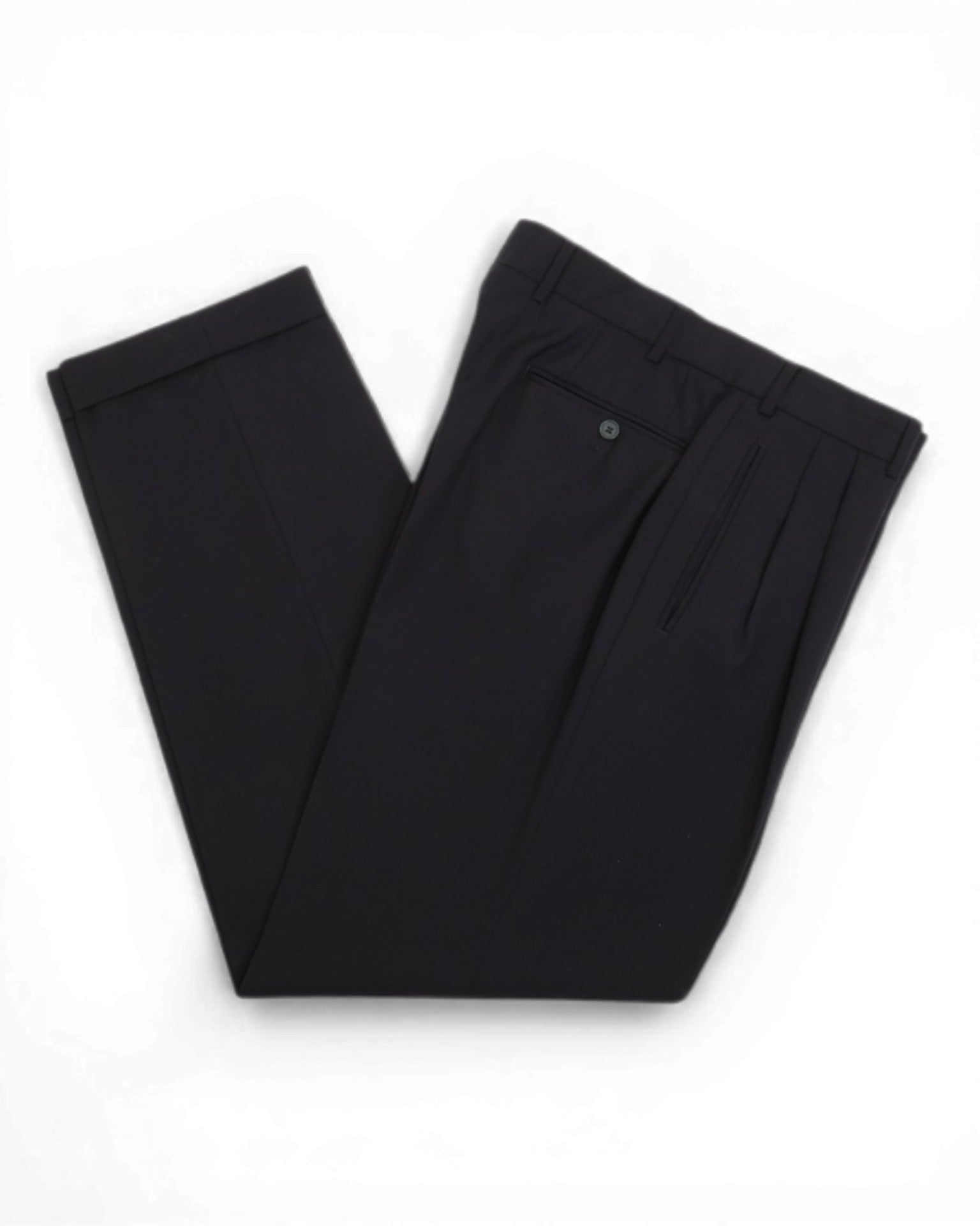 Navy DB. 80's Wool Suit