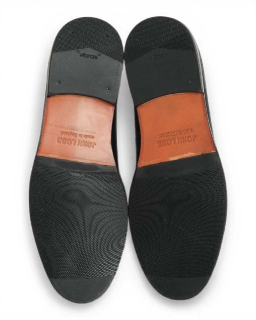 Black Leather & Navy Suede Penny Loafers 