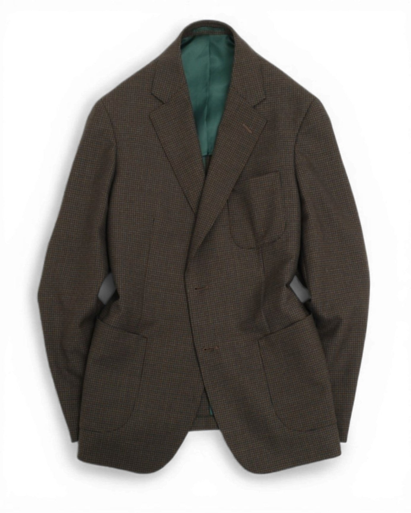 Brown checked Wool Sport Jacket