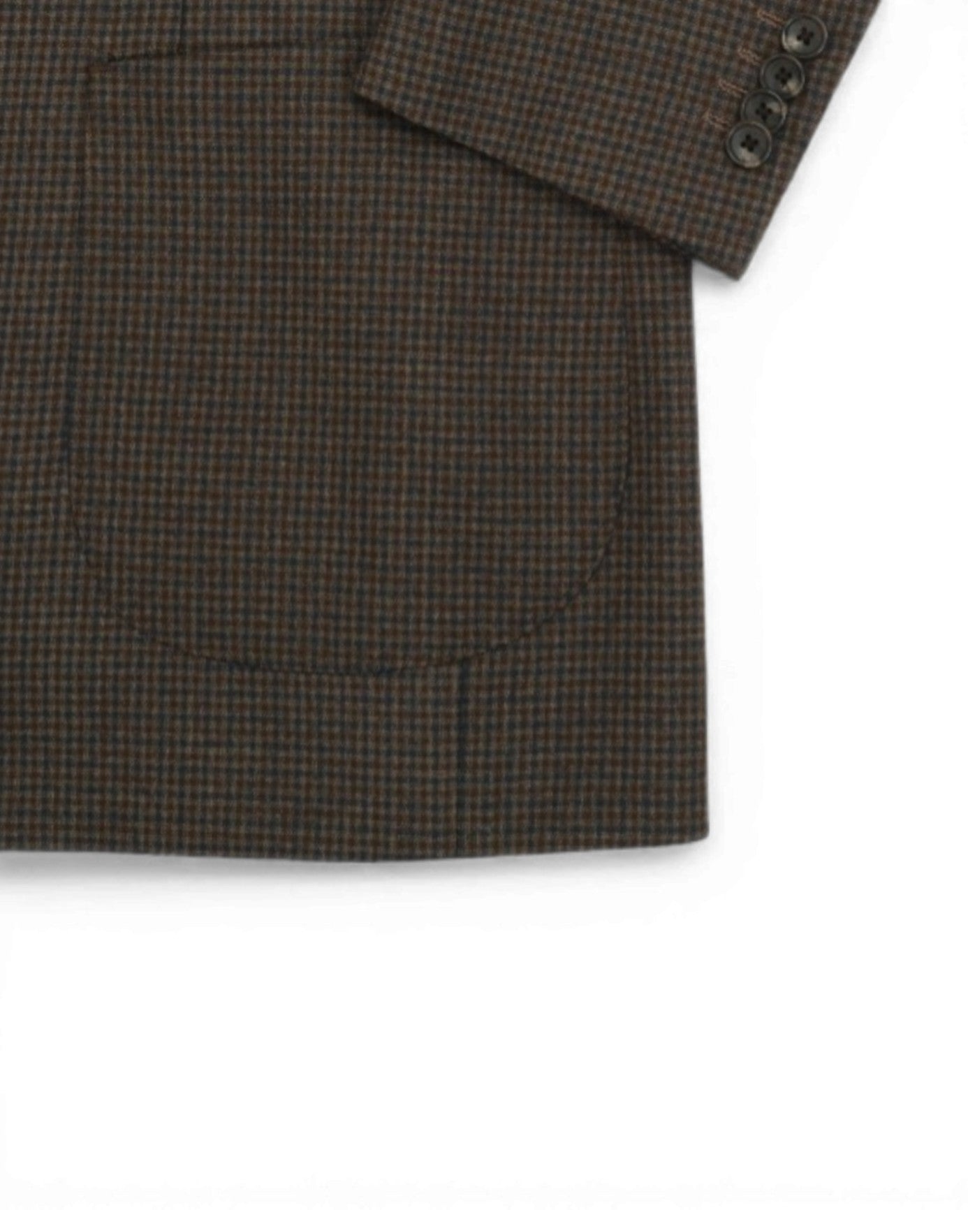 Brown checked Wool Sport Jacket