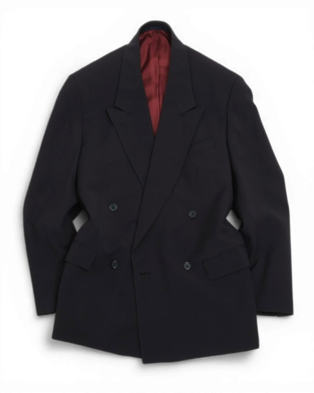 Navy DB. 80's Wool Suit