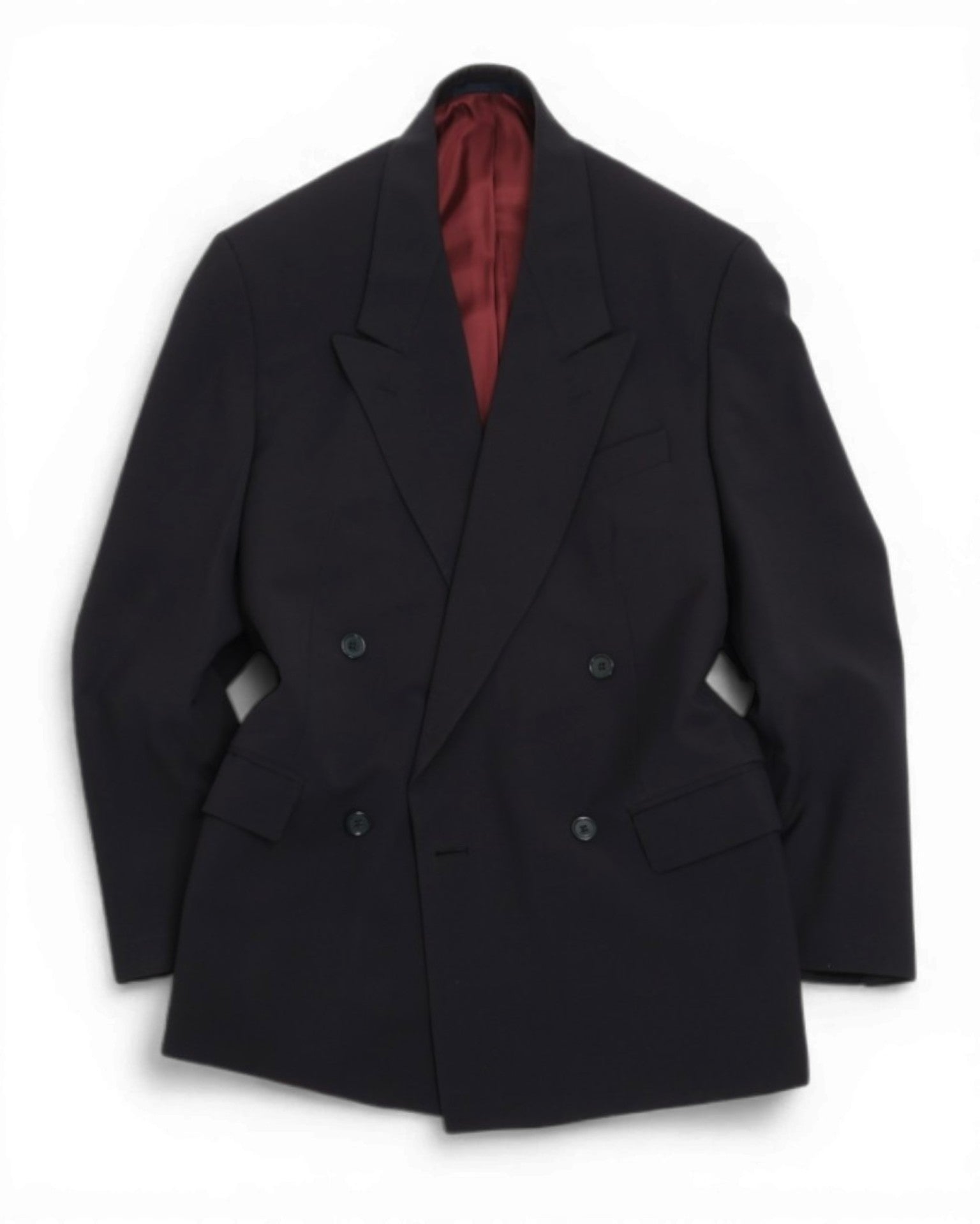 Navy DB. 80's Wool Suit