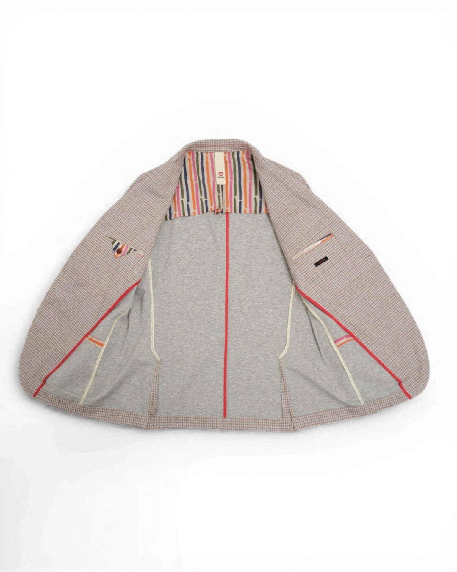 Beige/Brown/Off-white Check Sports Jacket