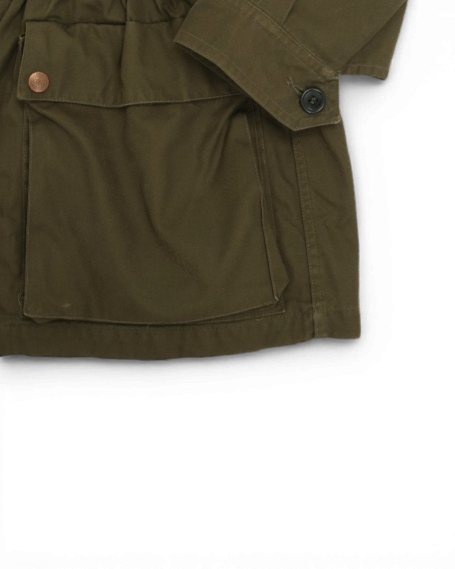 Army Green Cotton Twill Field Jacket