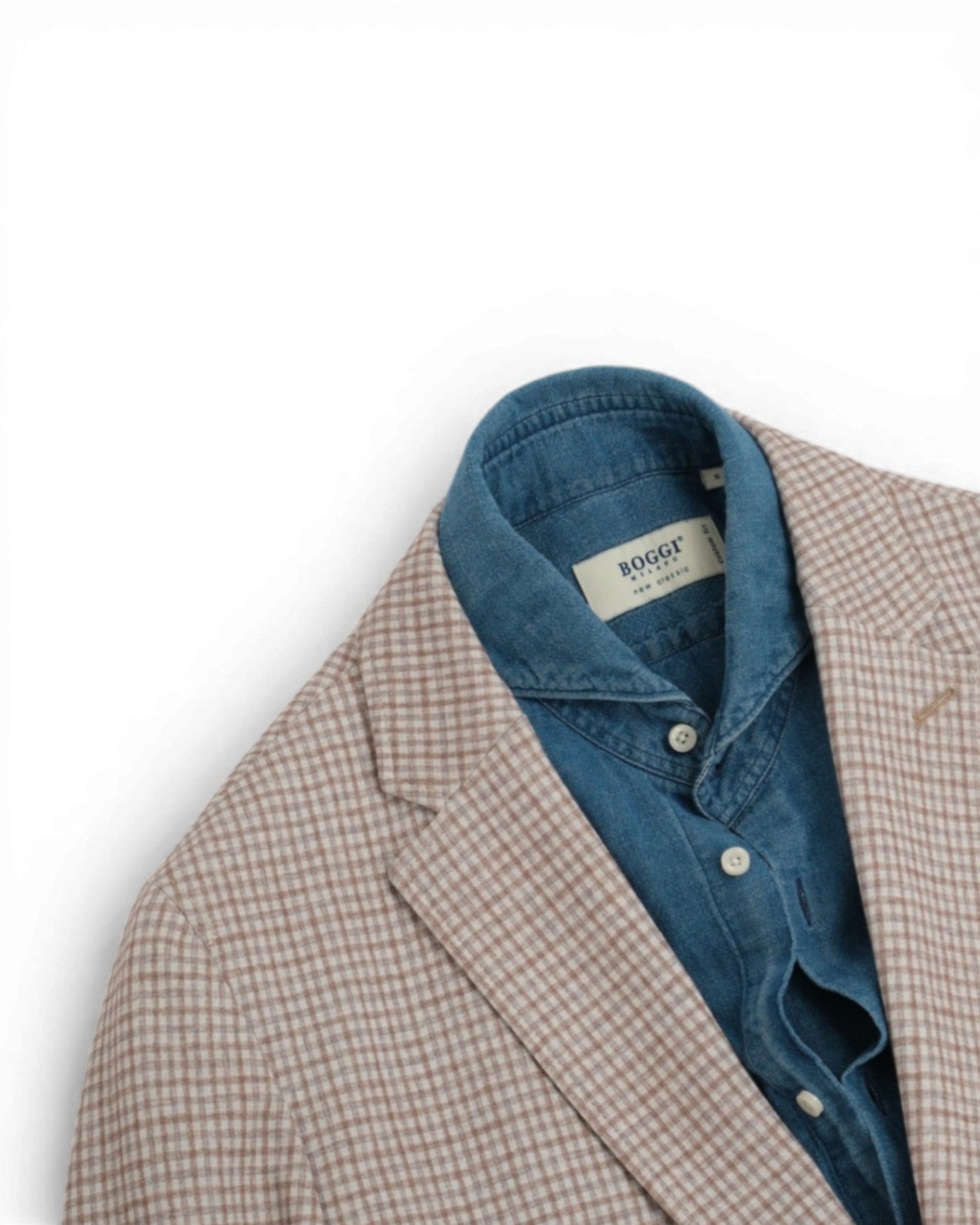 Beige/Brown/Off-white Check Sports Jacket
