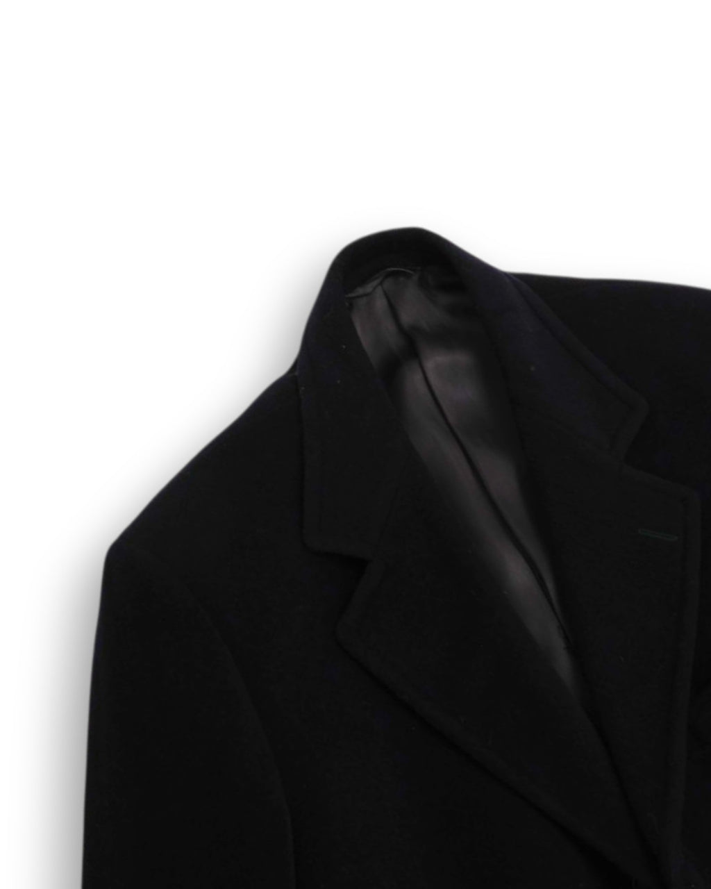 Dark Navy Wool Overcoat