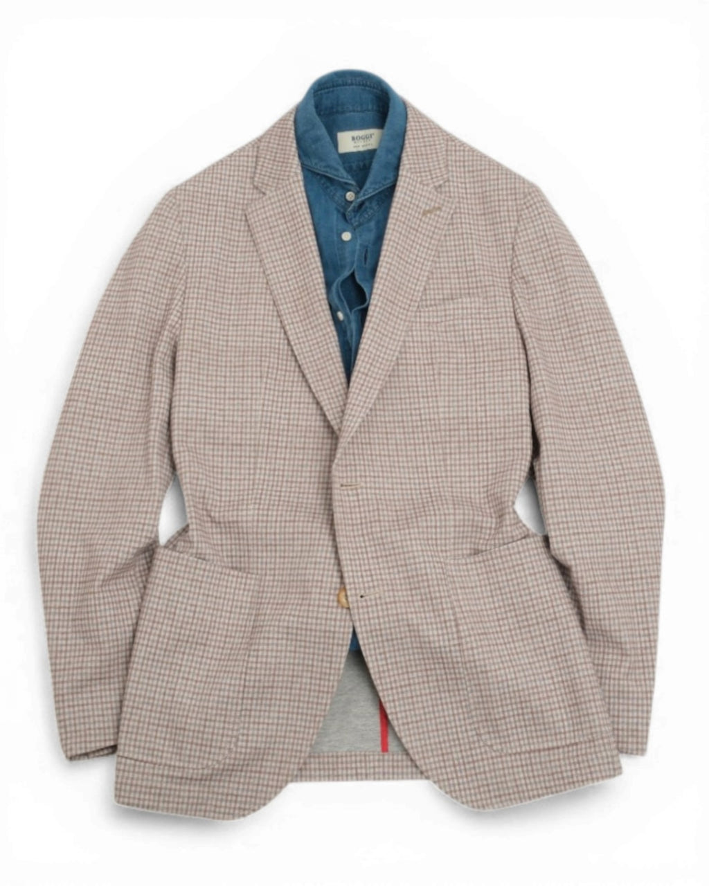 Beige/Brown/Off-white Check Sports Jacket