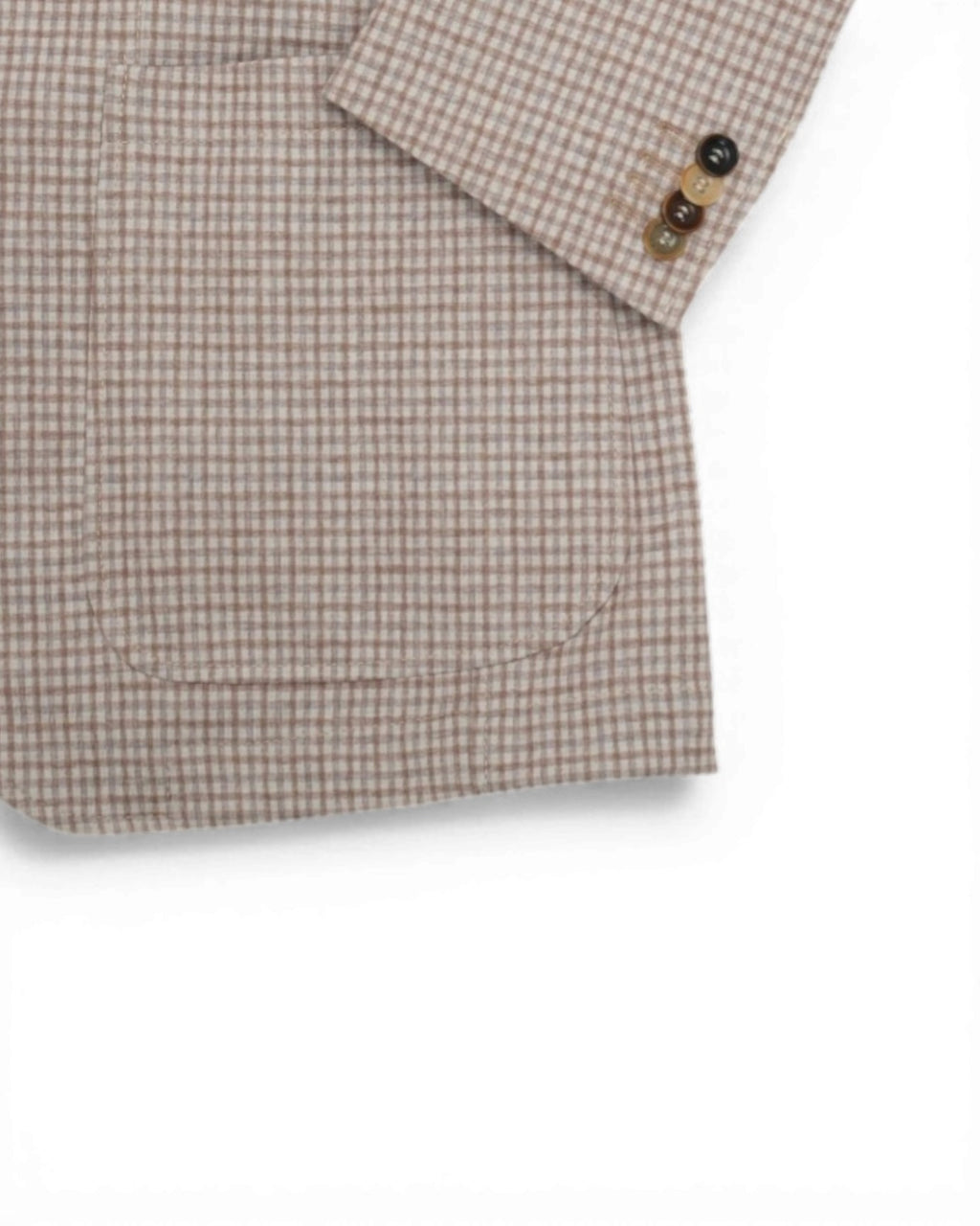 Beige/Brown/Off-white Check Sports Jacket