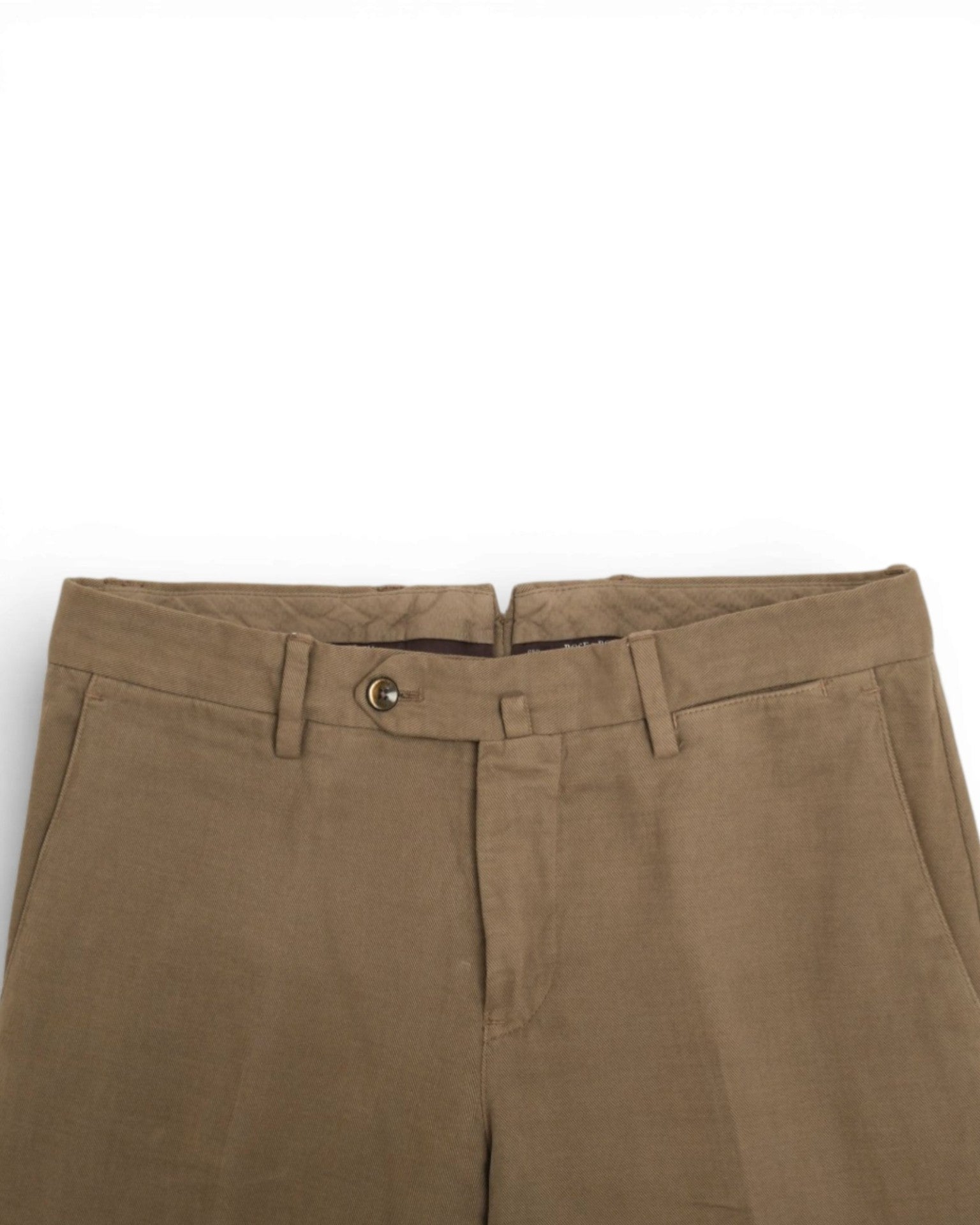 Greige Cotton/Cashmere Twill Trouser