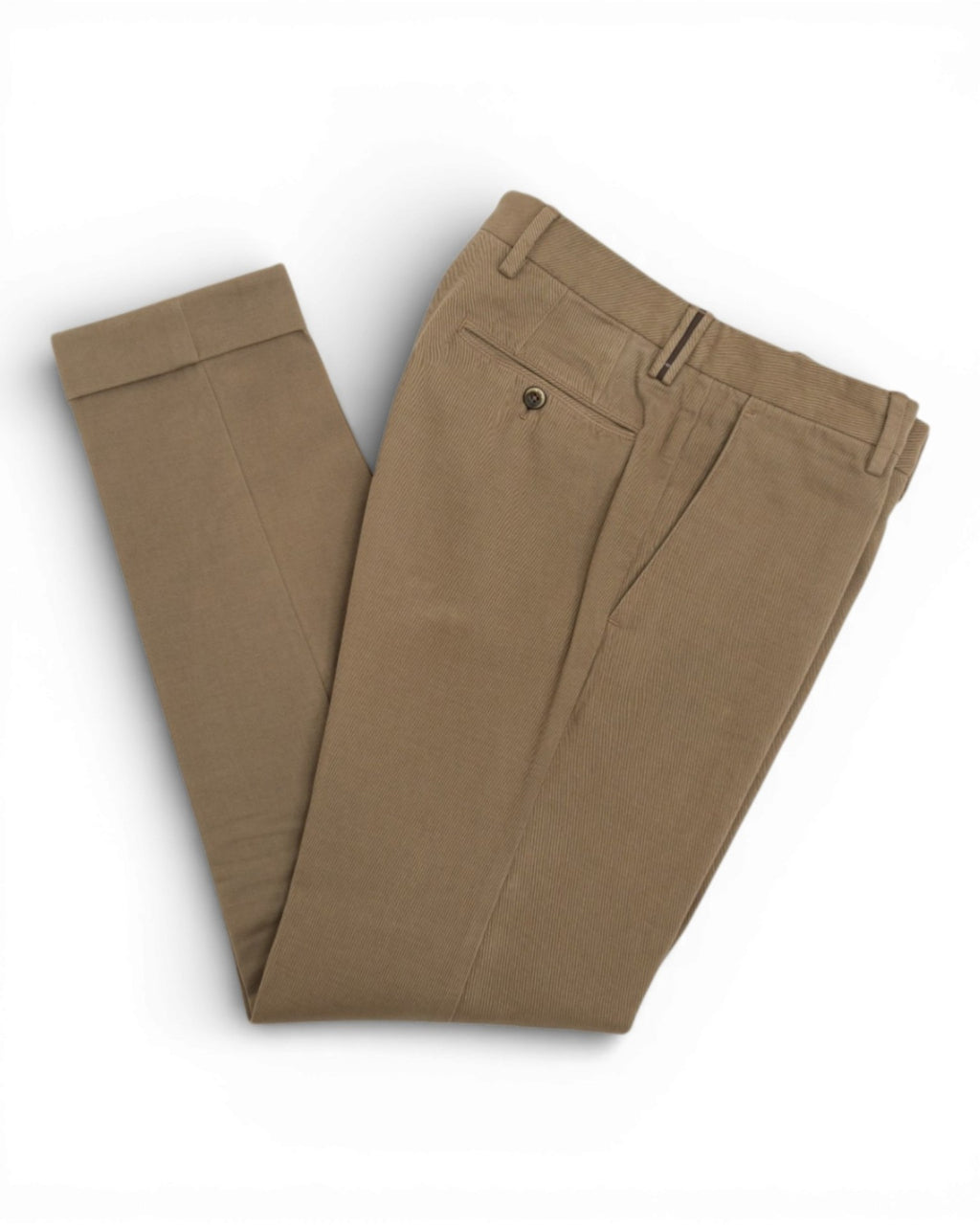 Greige Cotton/Cashmere Twill Trouser