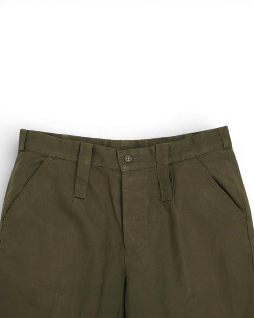 Army Green Twill Fatigue Trousers