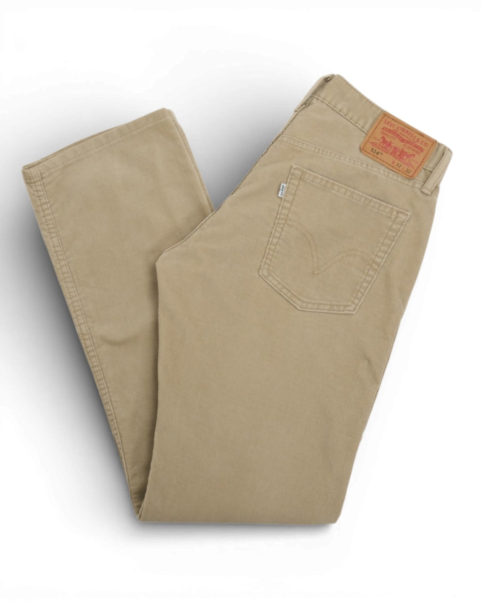 Beige 5-Pocket Cord Trousers
