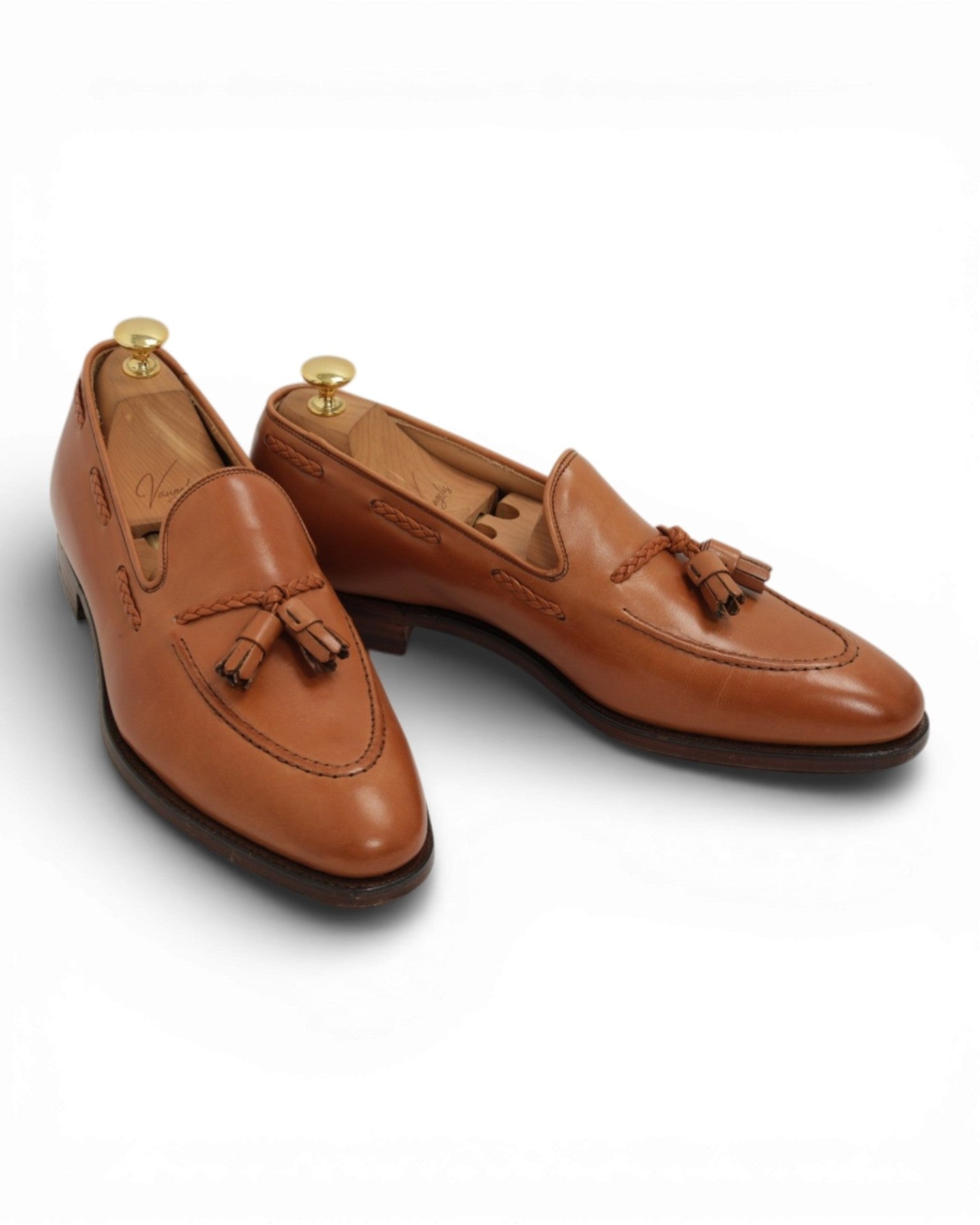Saddle Leather Tassel Loafers