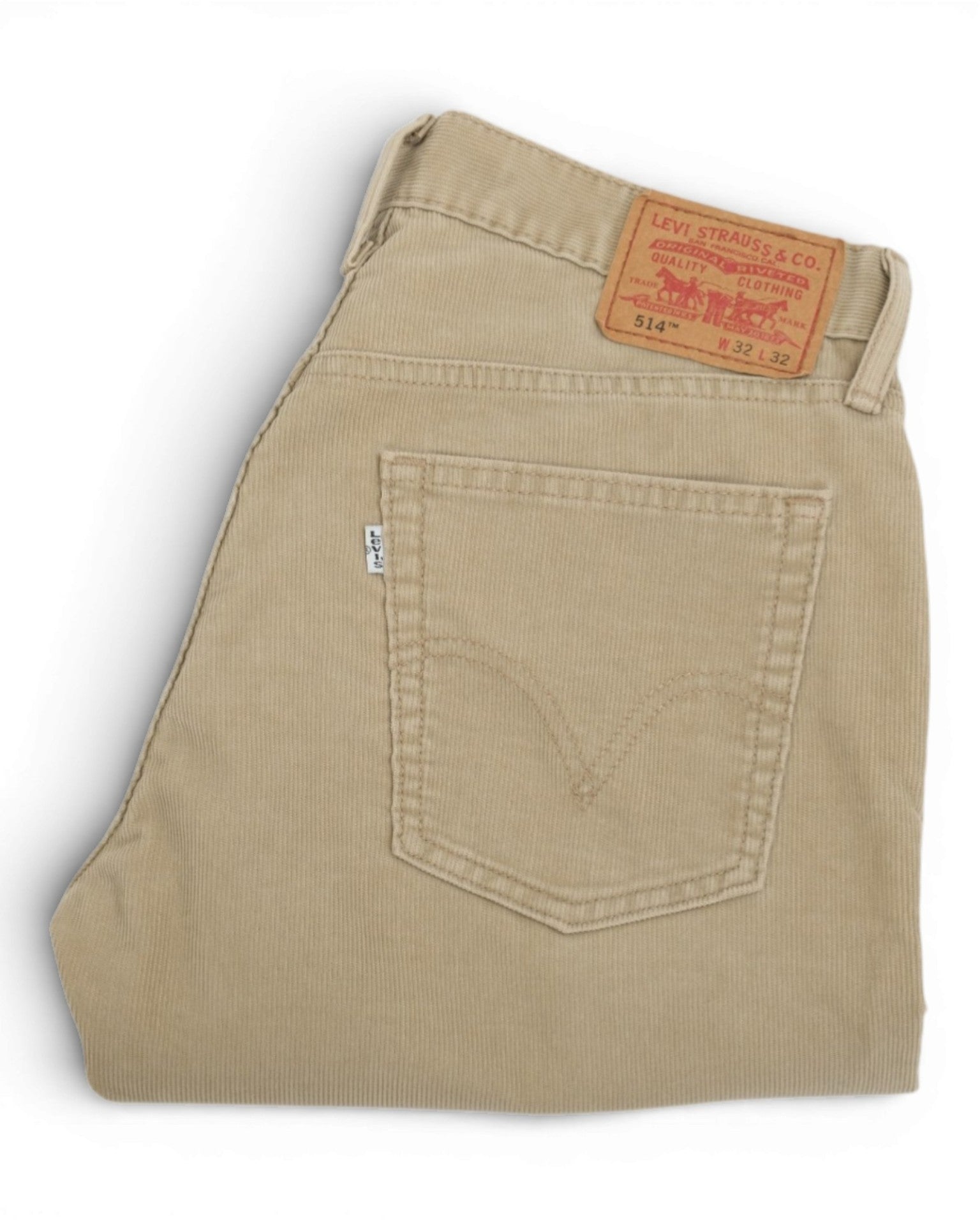Beige 5-Pocket Cord Trousers
