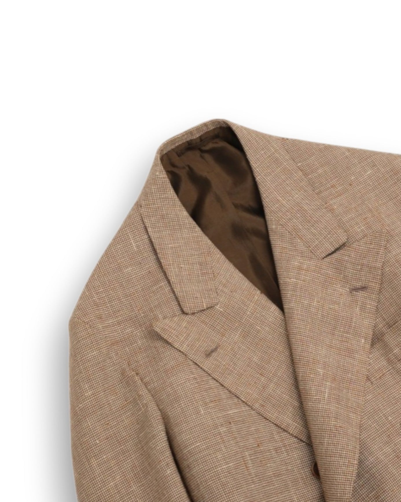 Beige Puppytooth Linen DB. Sports Jacket