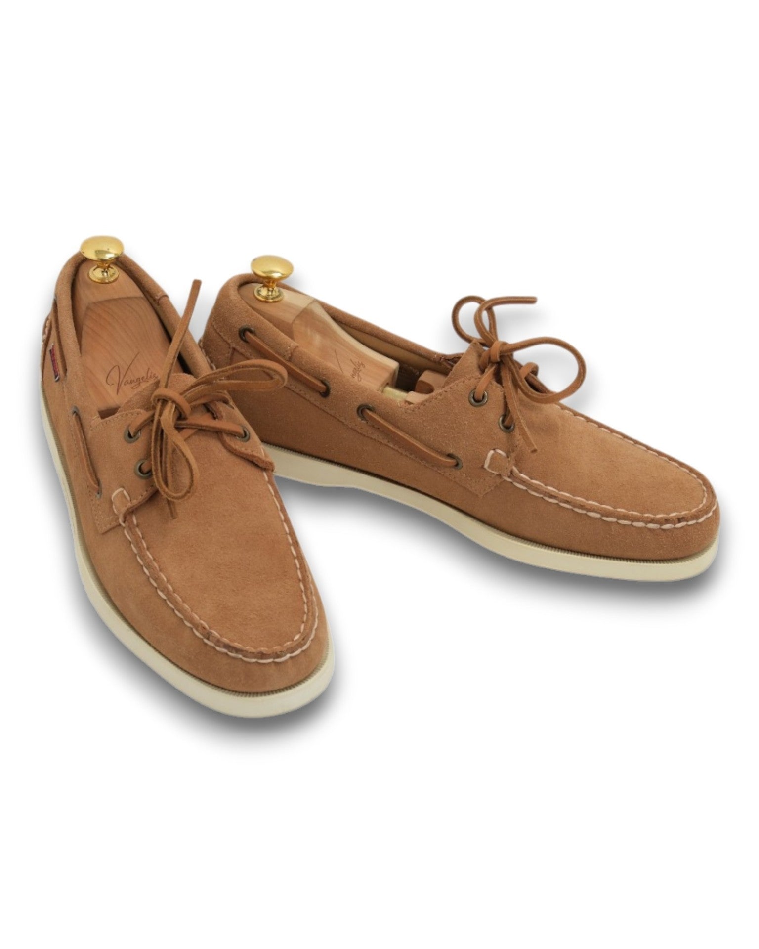 Beige Suede Docksides