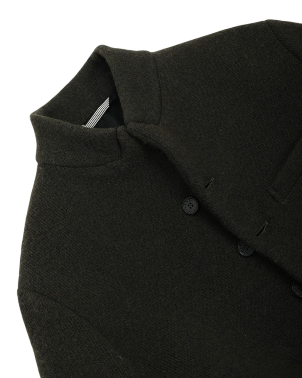 Seaweed Green Wool Blend Mandarin Jacket