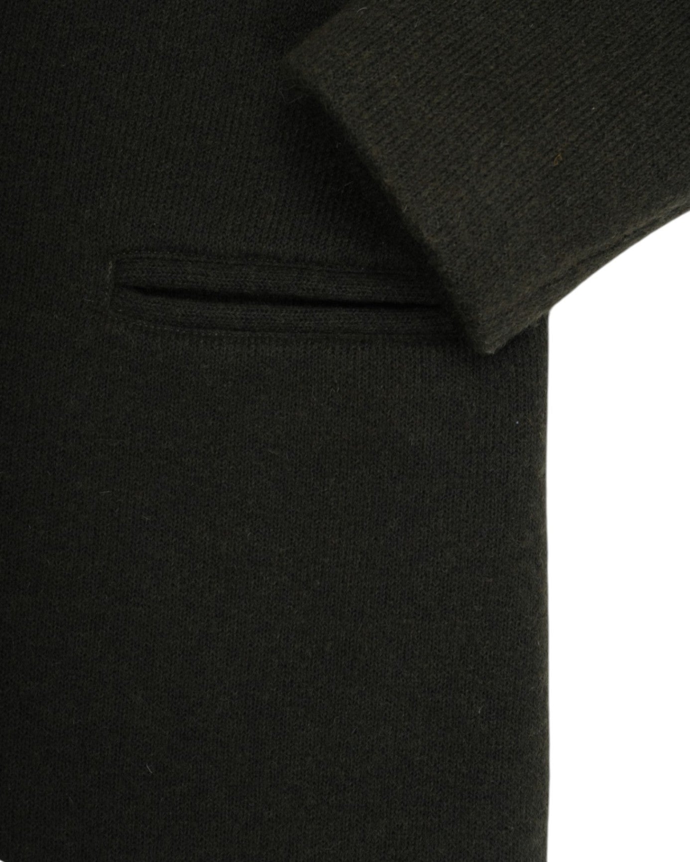 Seaweed Green Wool Blend Mandarin Jacket