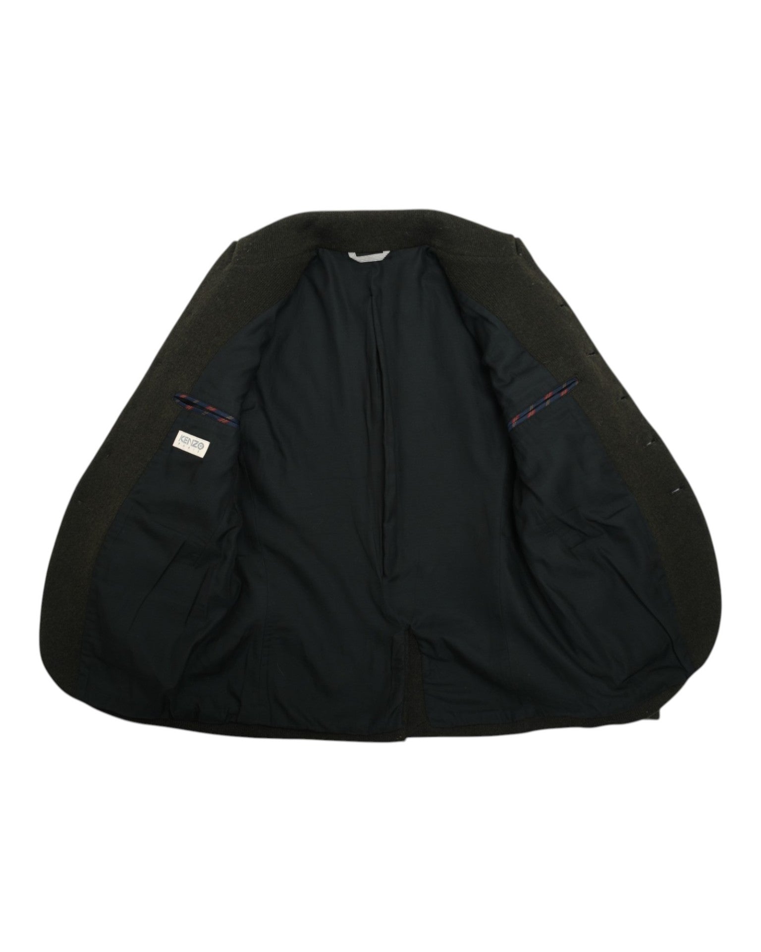 Seaweed Green Wool Blend Mandarin Jacket