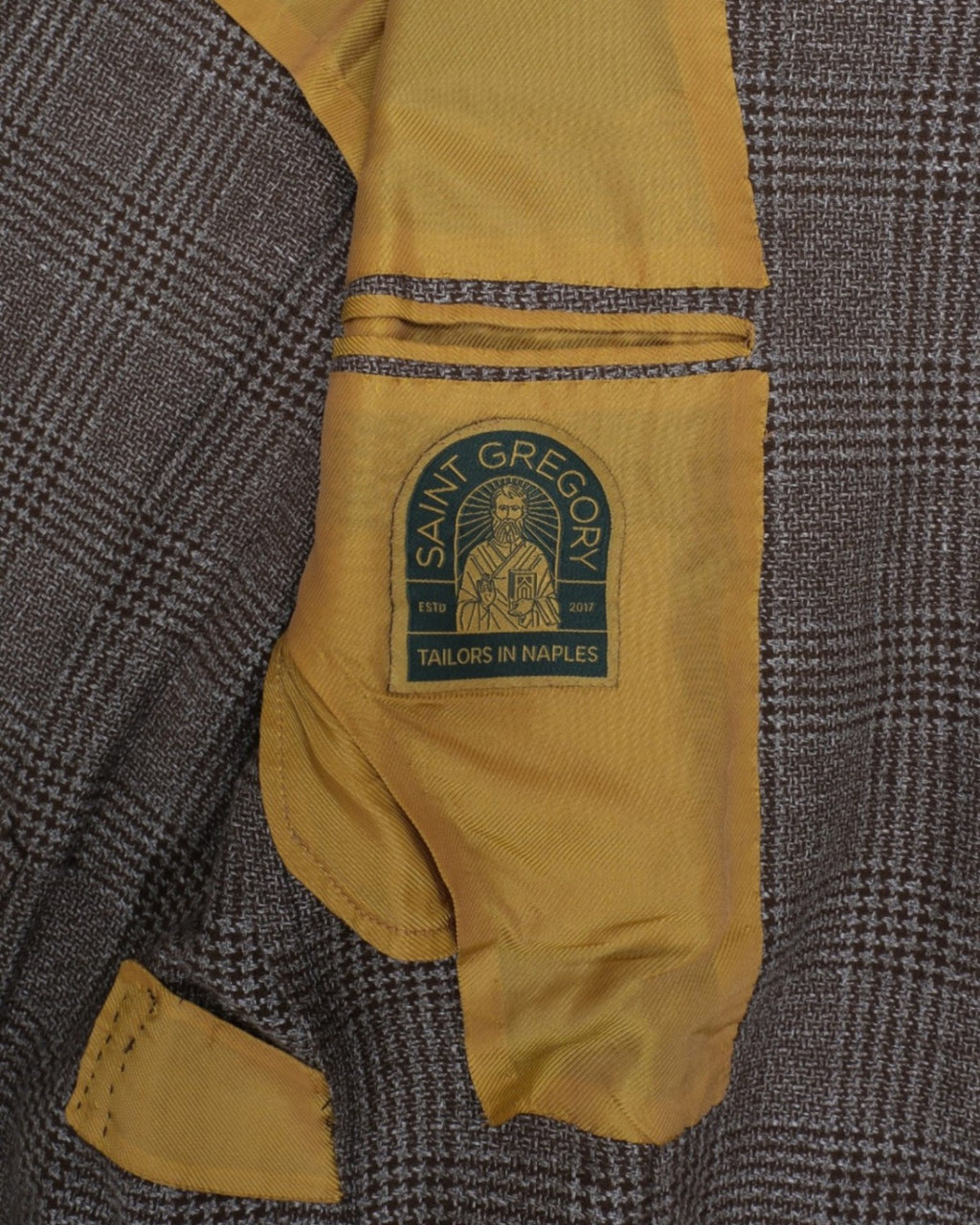 Brown Glen Check Wool and Linen Sports Jacket