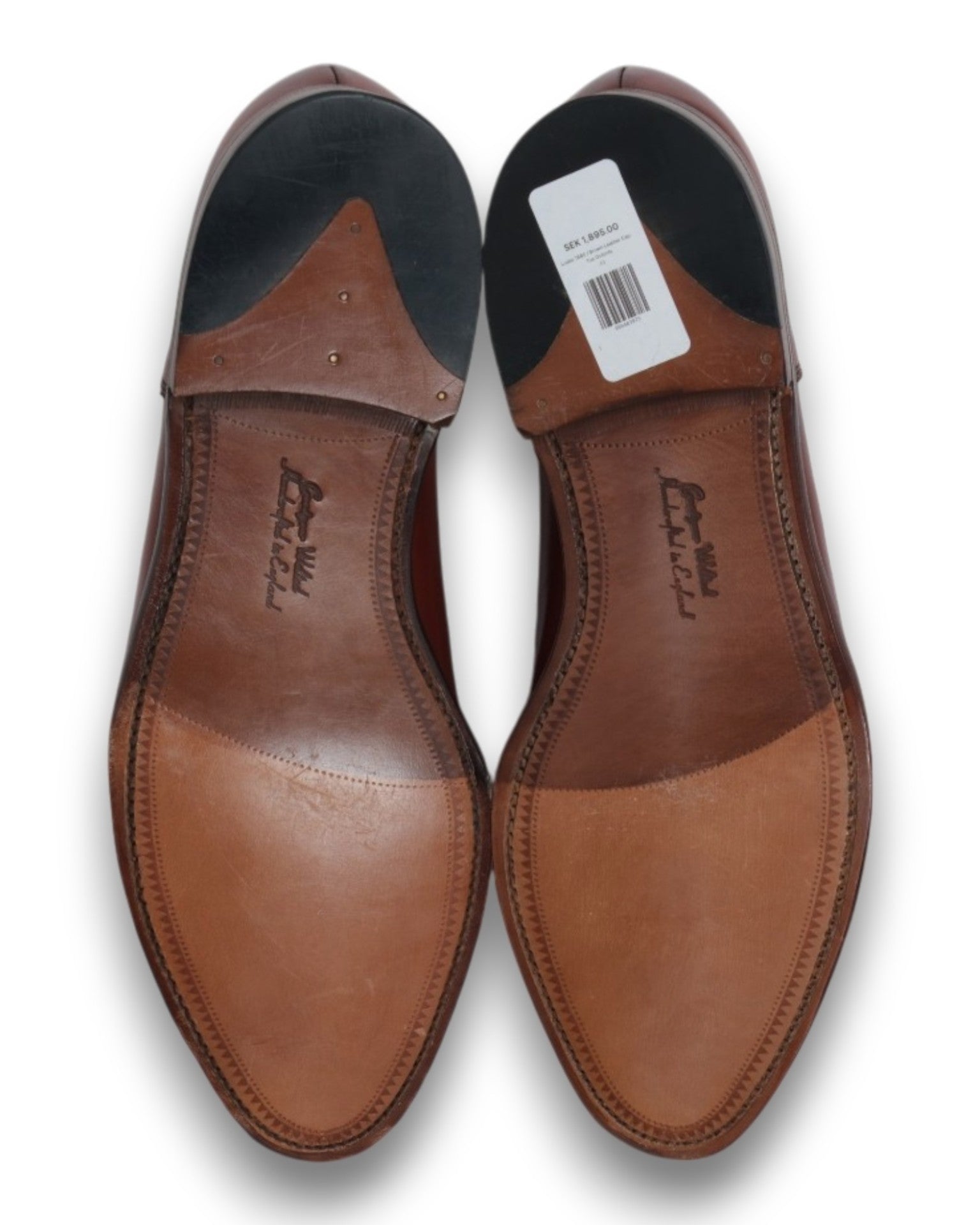 Brown Leather Cap-Toe Oxfords