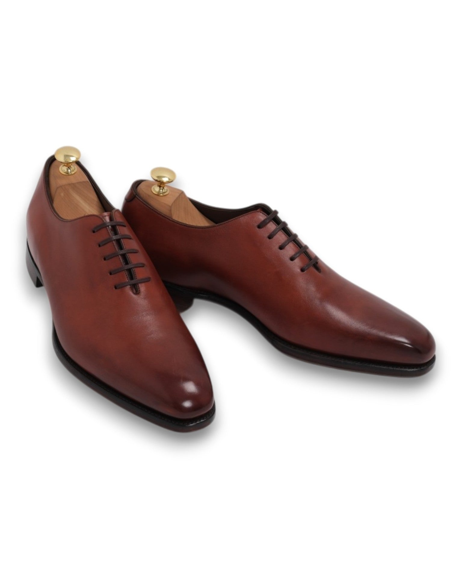Burnished Brown Whole-Cut Oxfords