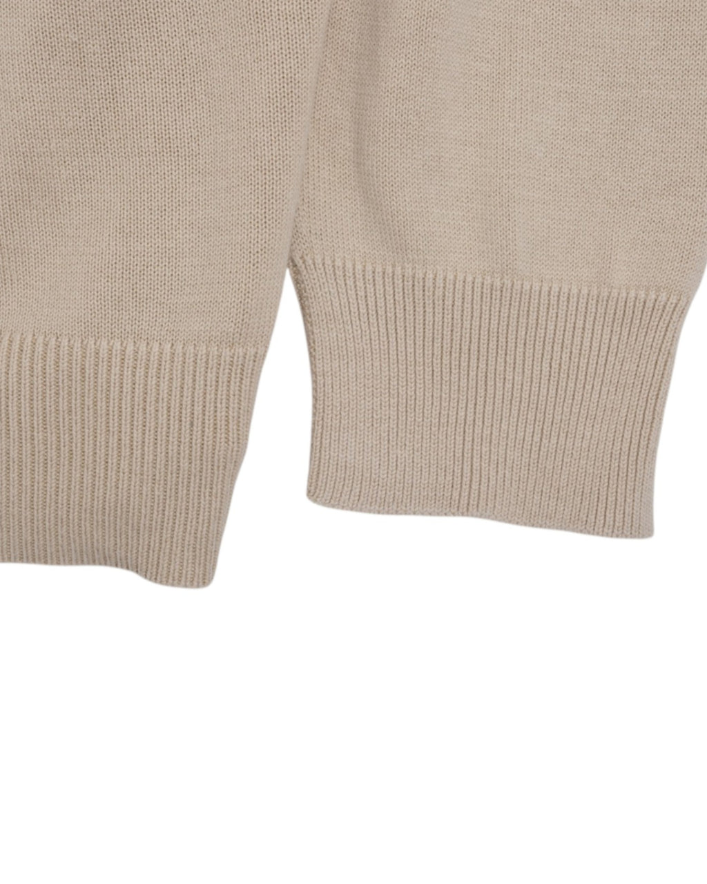 Beige Silk & Cotton Polo Sweater