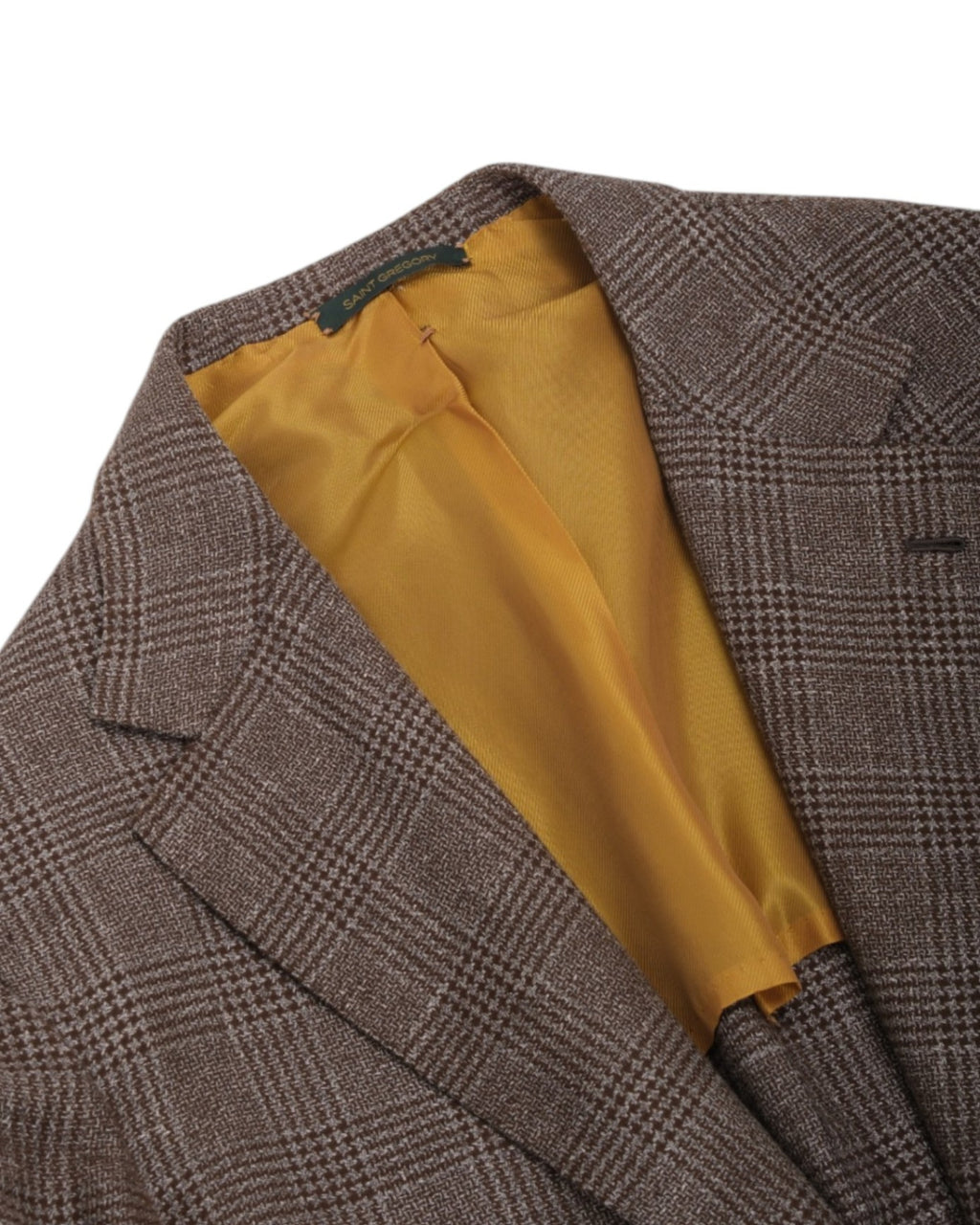 Brown Glen Check Wool and Linen Sports Jacket
