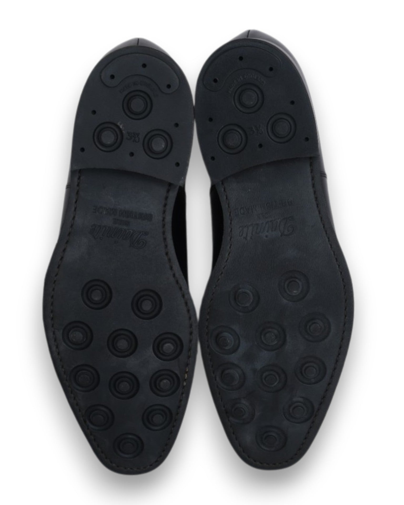 Black Leather Cap-Toe Oxfords