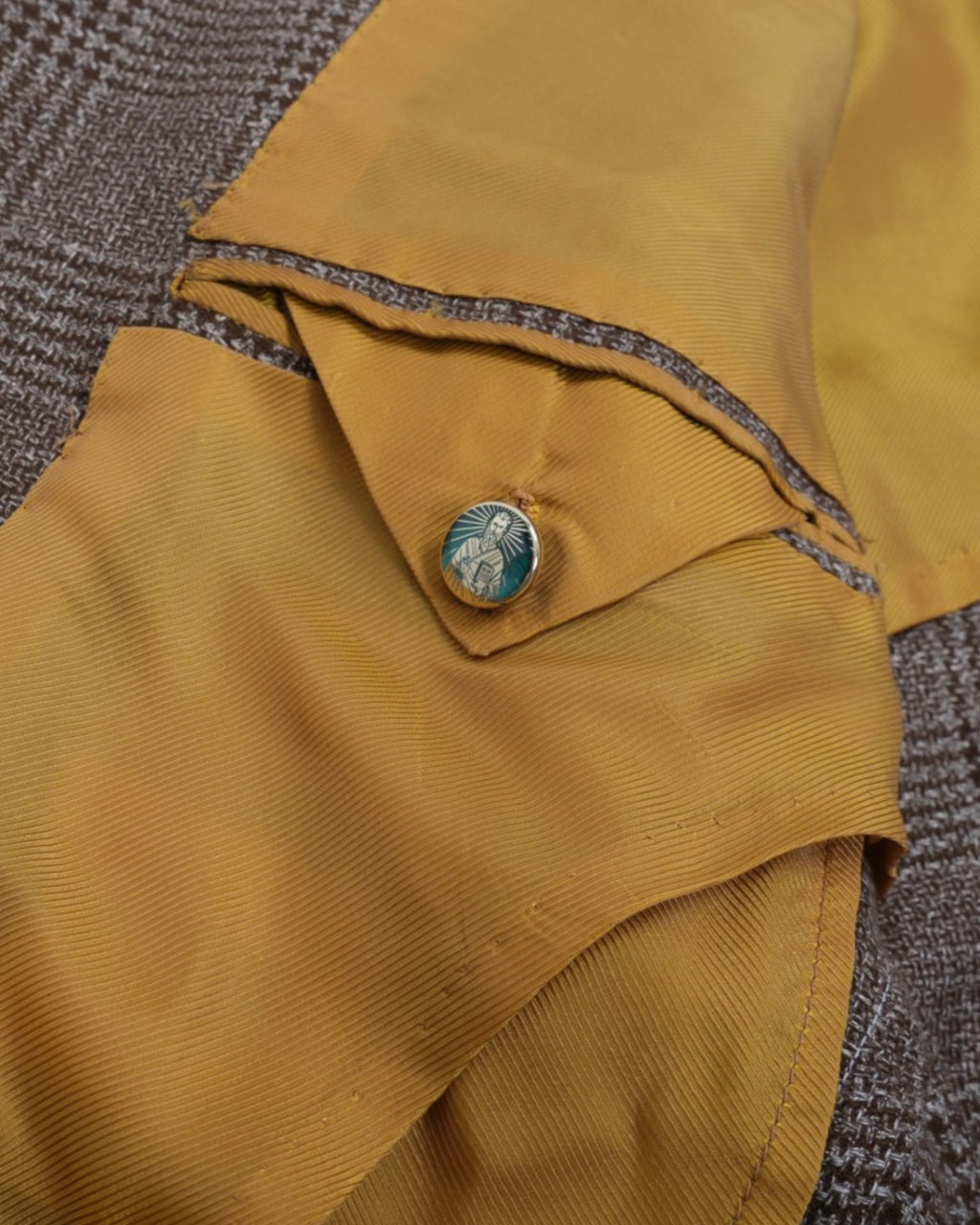 Brown Glen Check Wool and Linen Sports Jacket