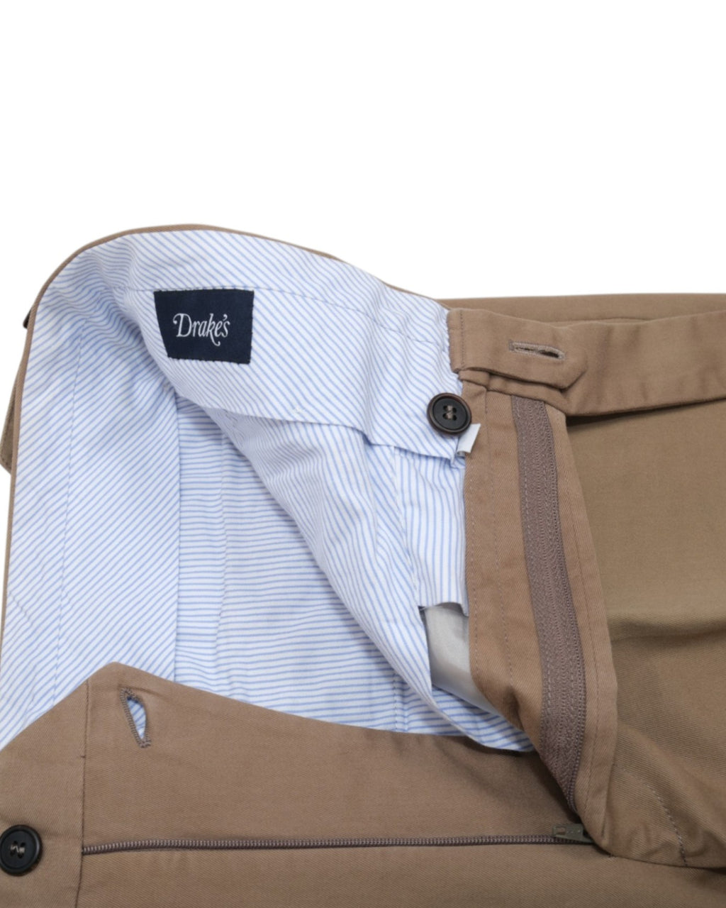 Khaki Cotton Twill Trousers
