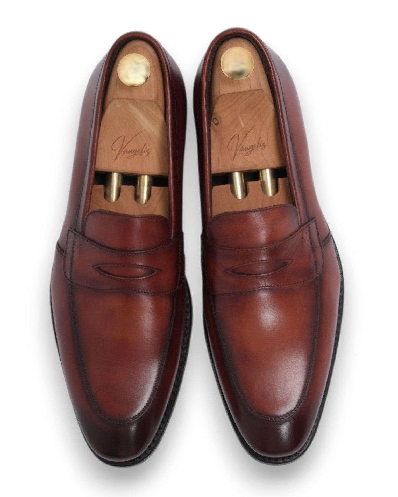 Mahogany Leather Penny Loafers